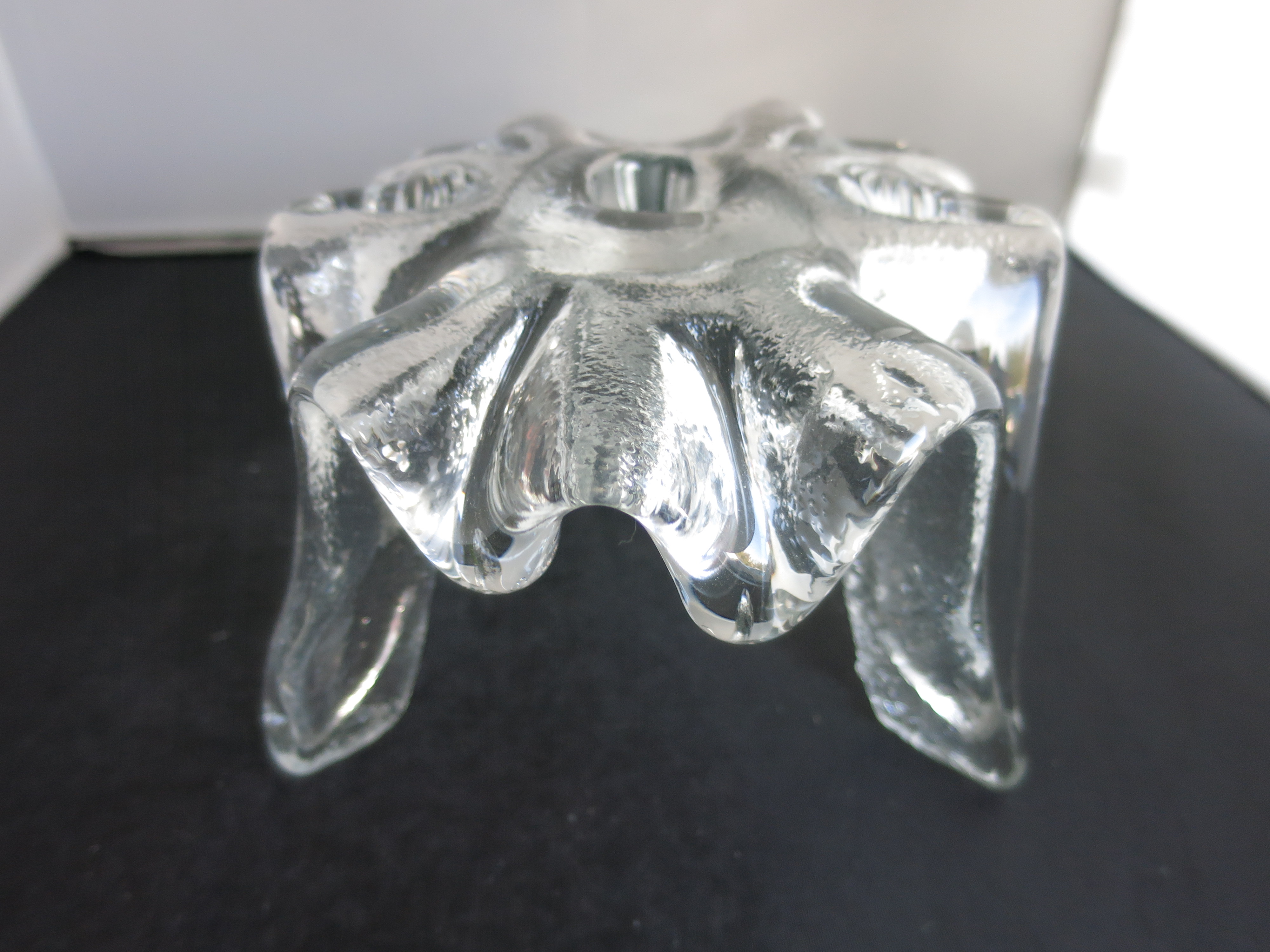 Blenko Ice Floe Art Glass Candle Holder Candleholder