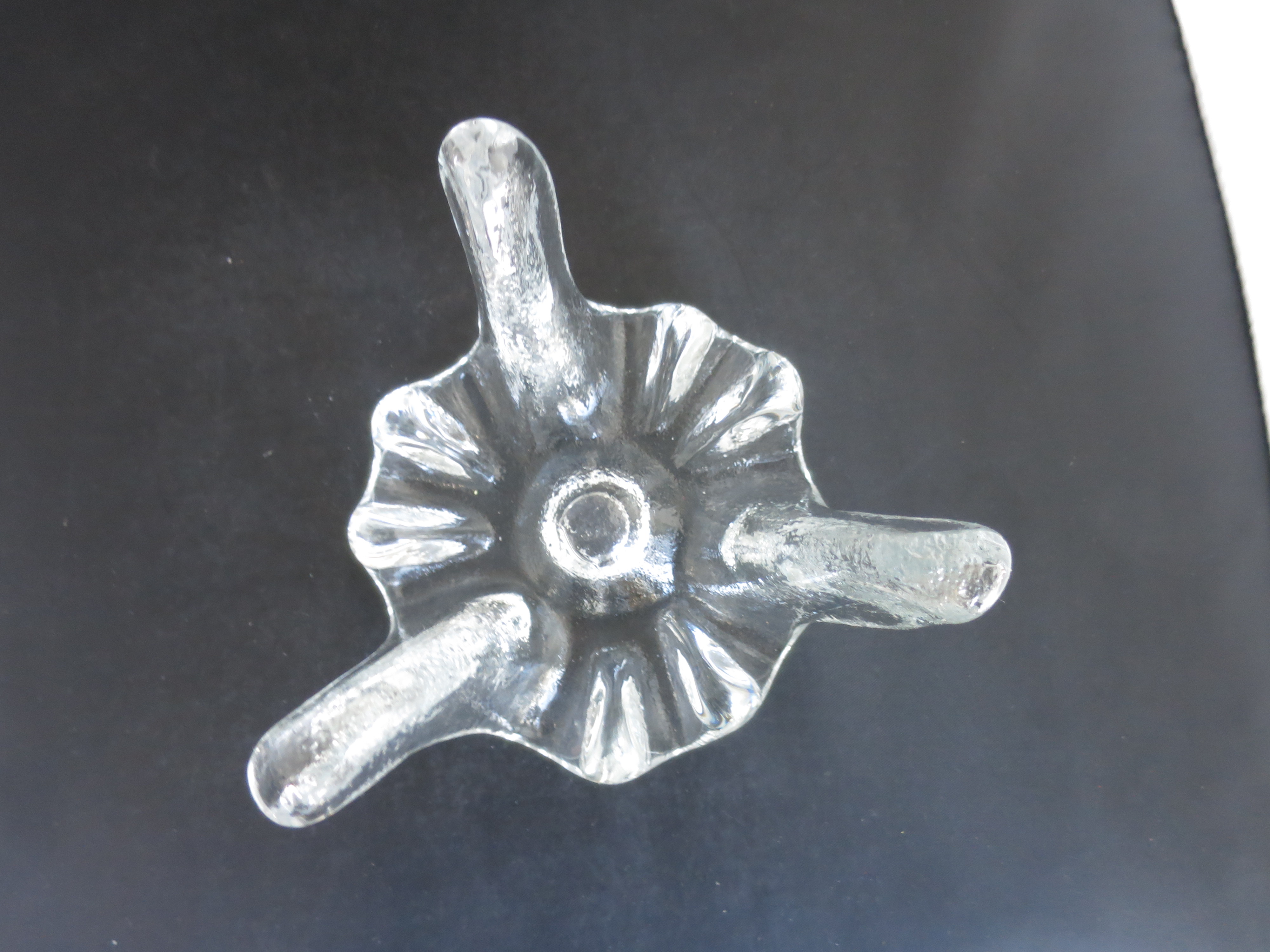 Blenko Ice Floe Art Glass Candle Holder Candleholder