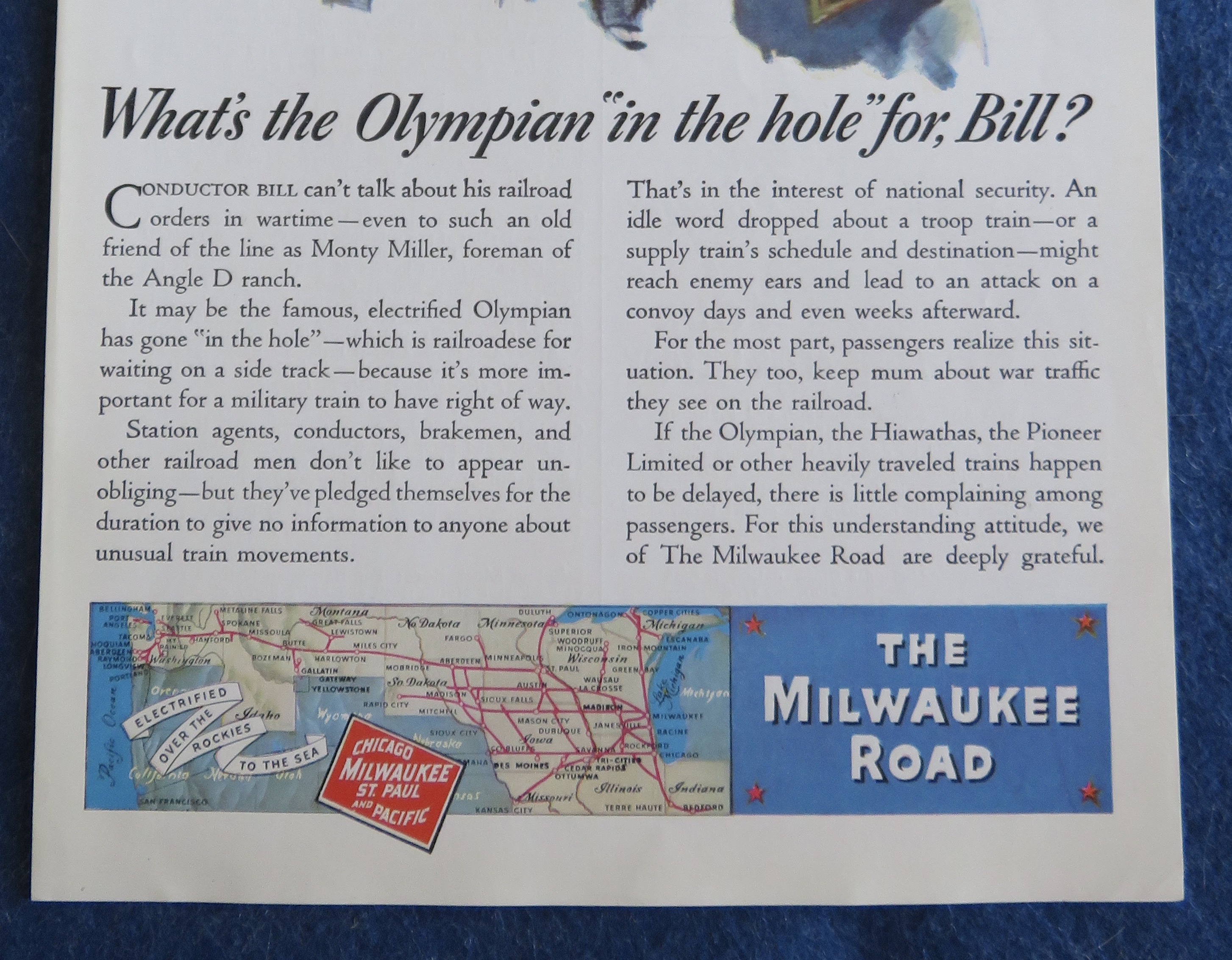 1944 The Milwaukee Road with The Olympian