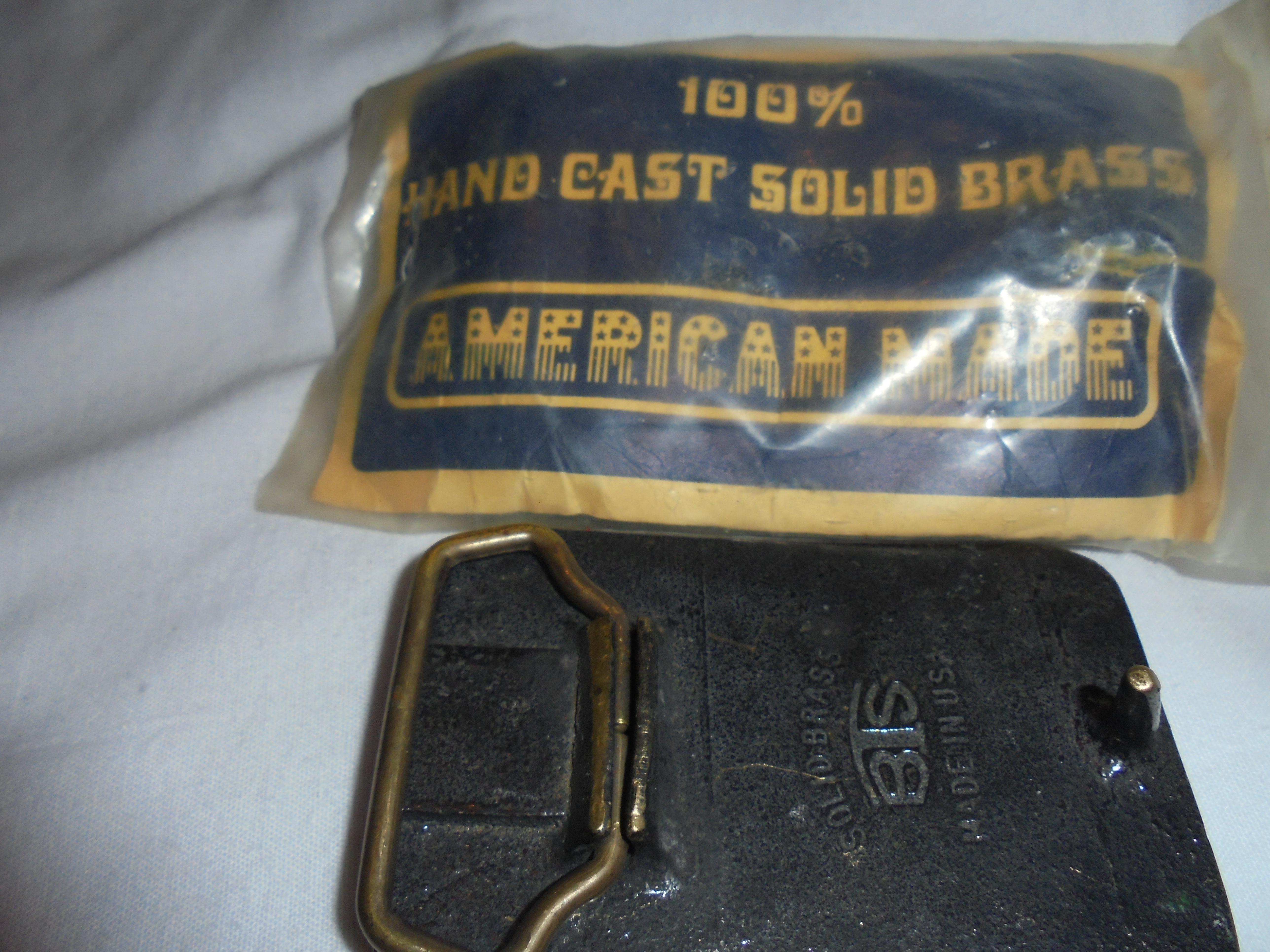 Vintage Racquet Ball Brass Belt Buckle Pair