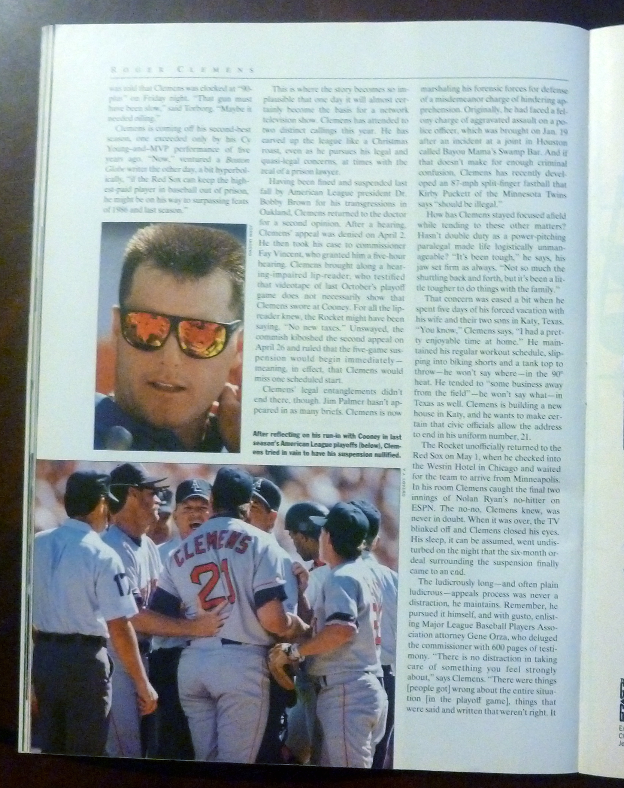 Sports Illustrated Magazine-May 13, 1991-Roger Clemens