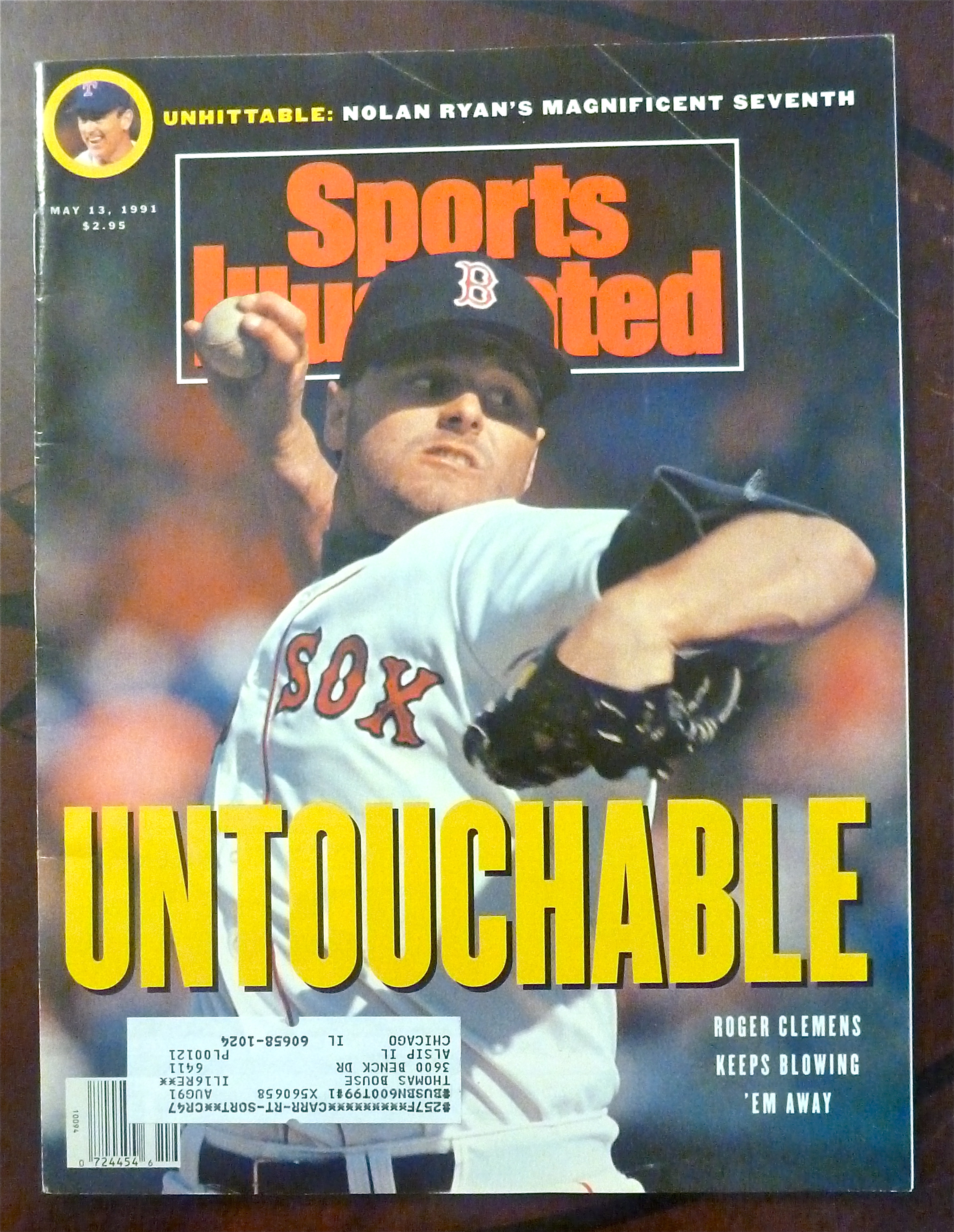 Sports Illustrated Magazine-May 13, 1991-Roger Clemens