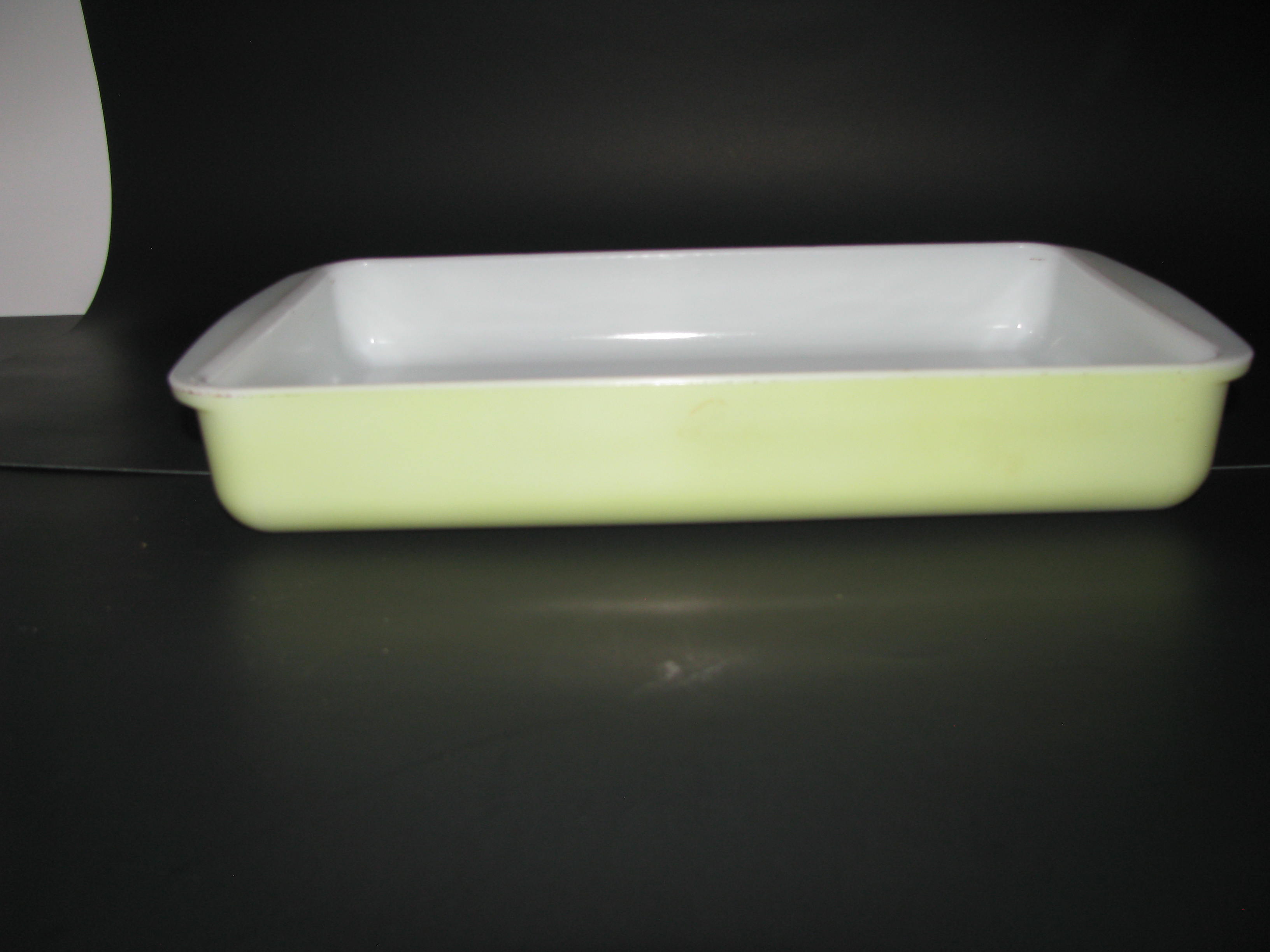 Vintage Pyrex Lime Green Rectangle Cake Pan