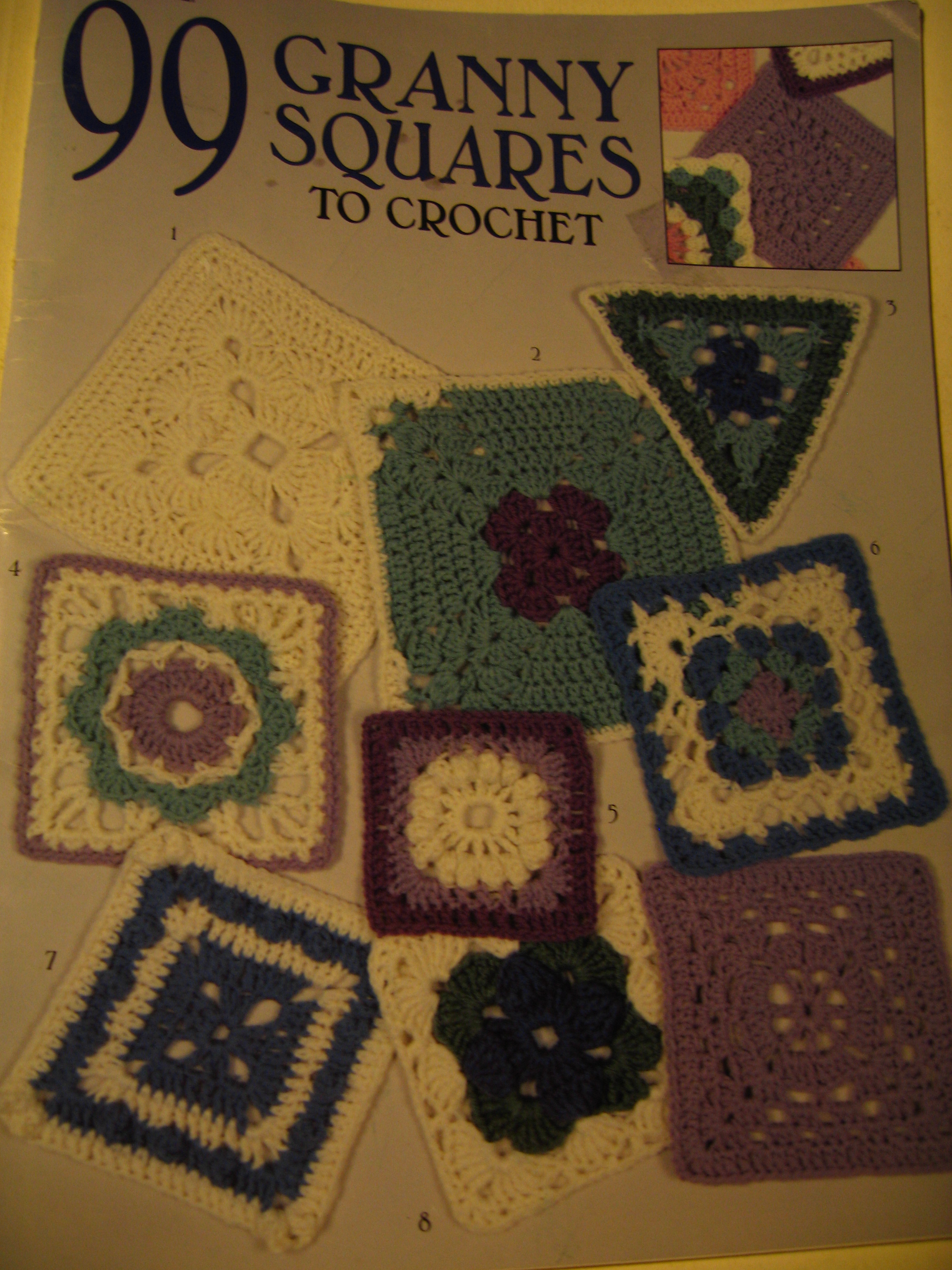 Vintage Leisure Arts 99 Granny Squares To Crochet