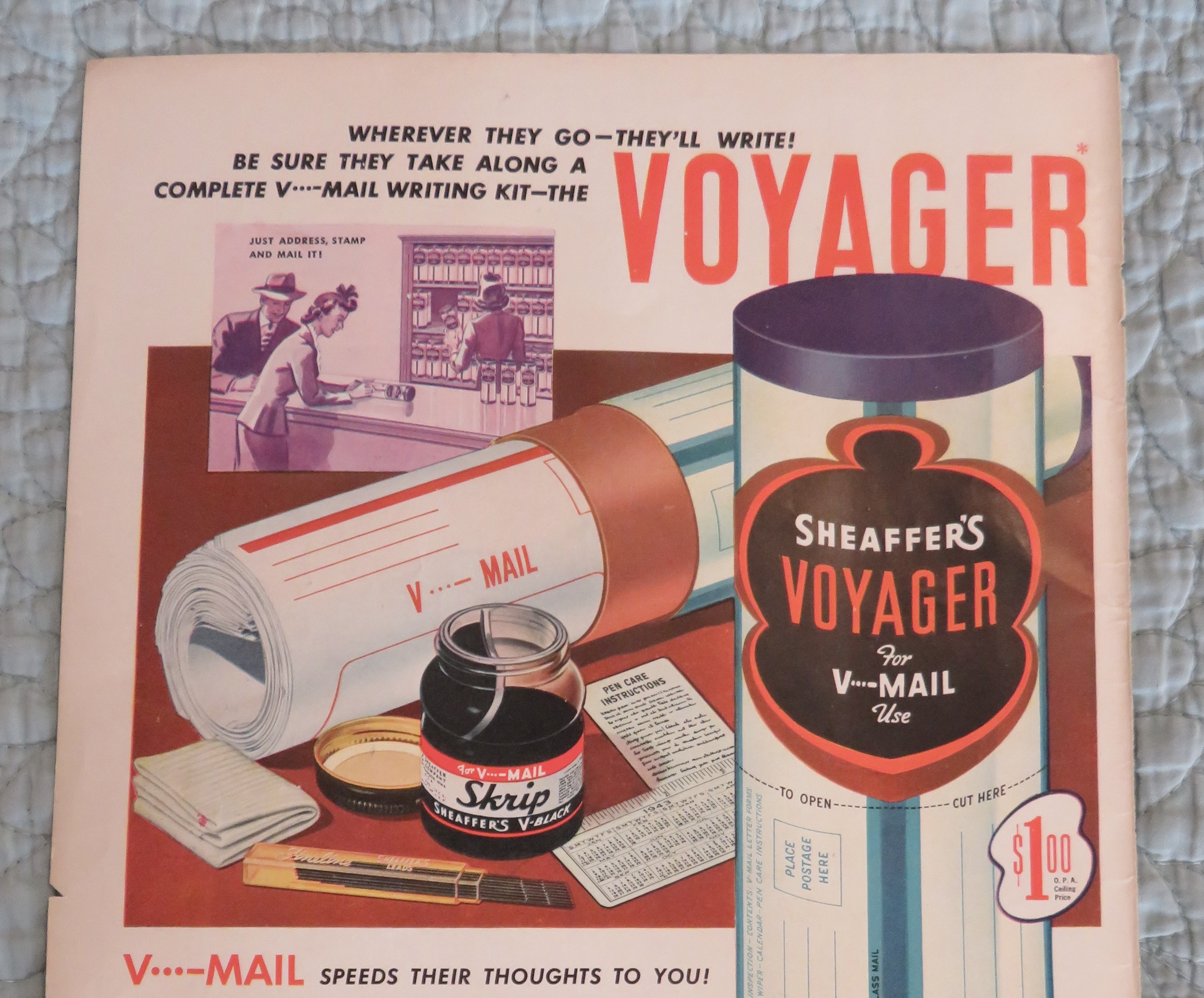 1943 Sheaffer's Voyager with V - Mail