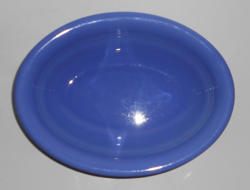 VINTAGE Homer Laughlin Pottery China Harlequin Blue Oval Vegetable Bowl