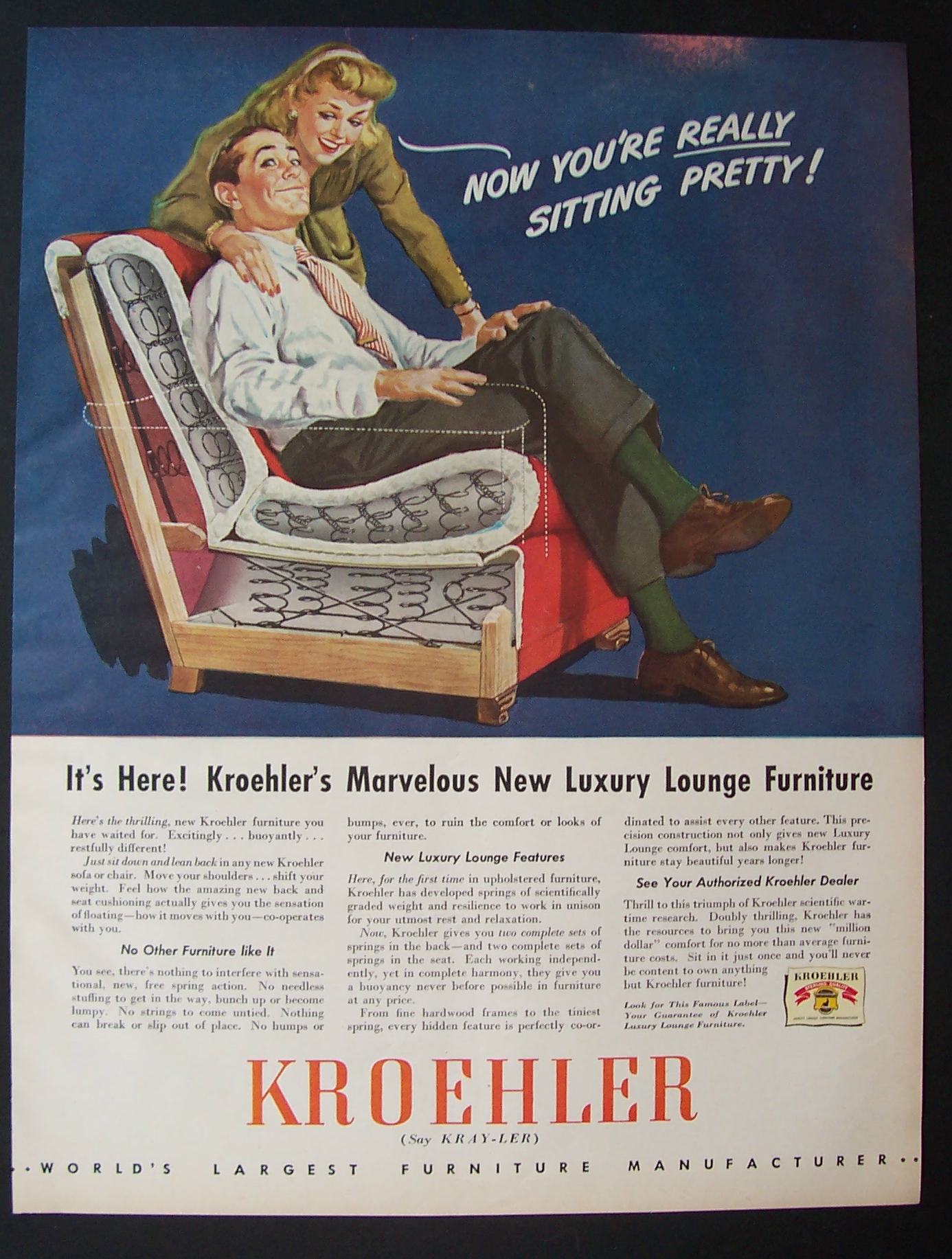 1946  Kroehler  Lounge  Furniture