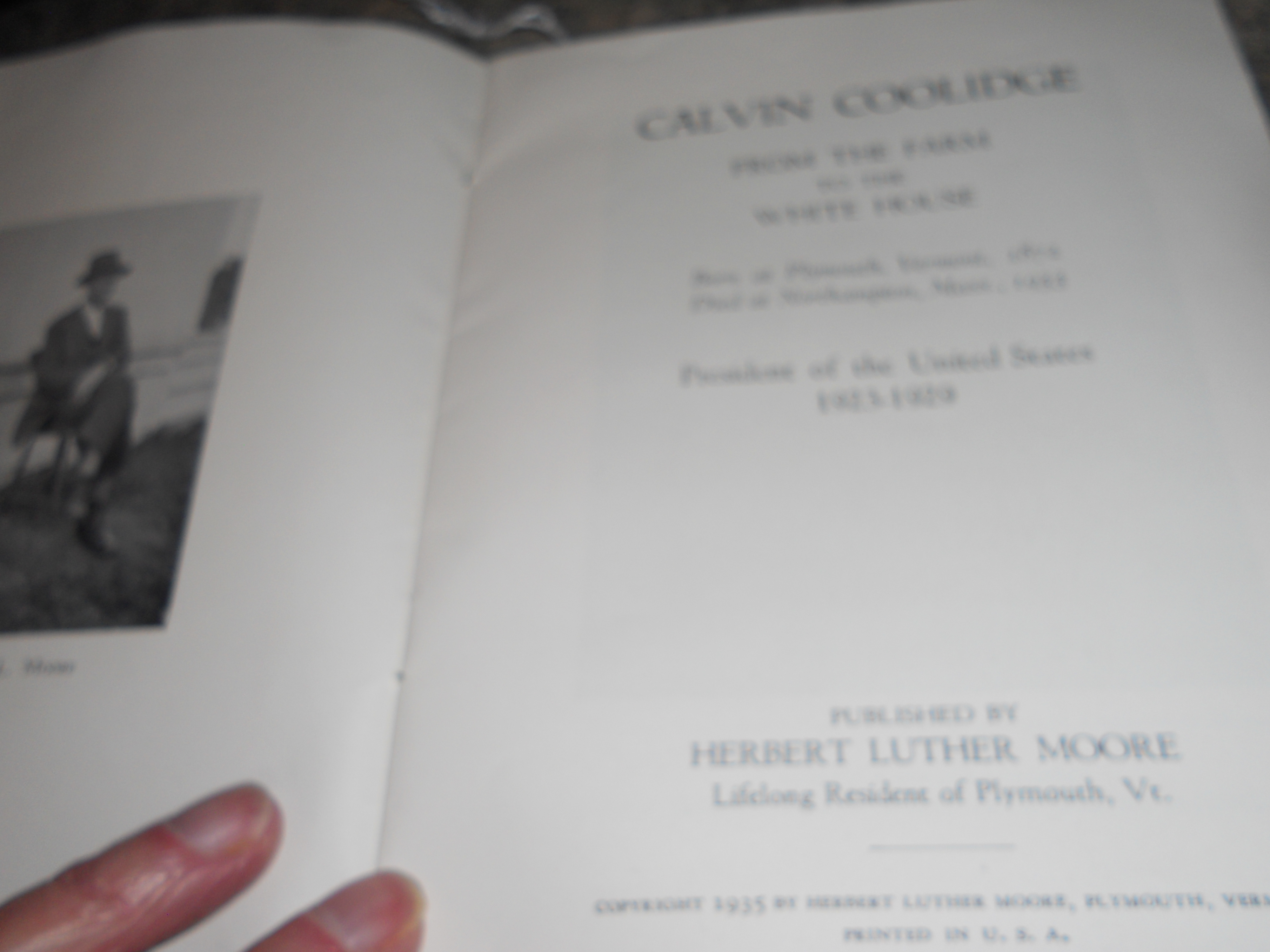 Calvin Coolidge From Farm to White House Book