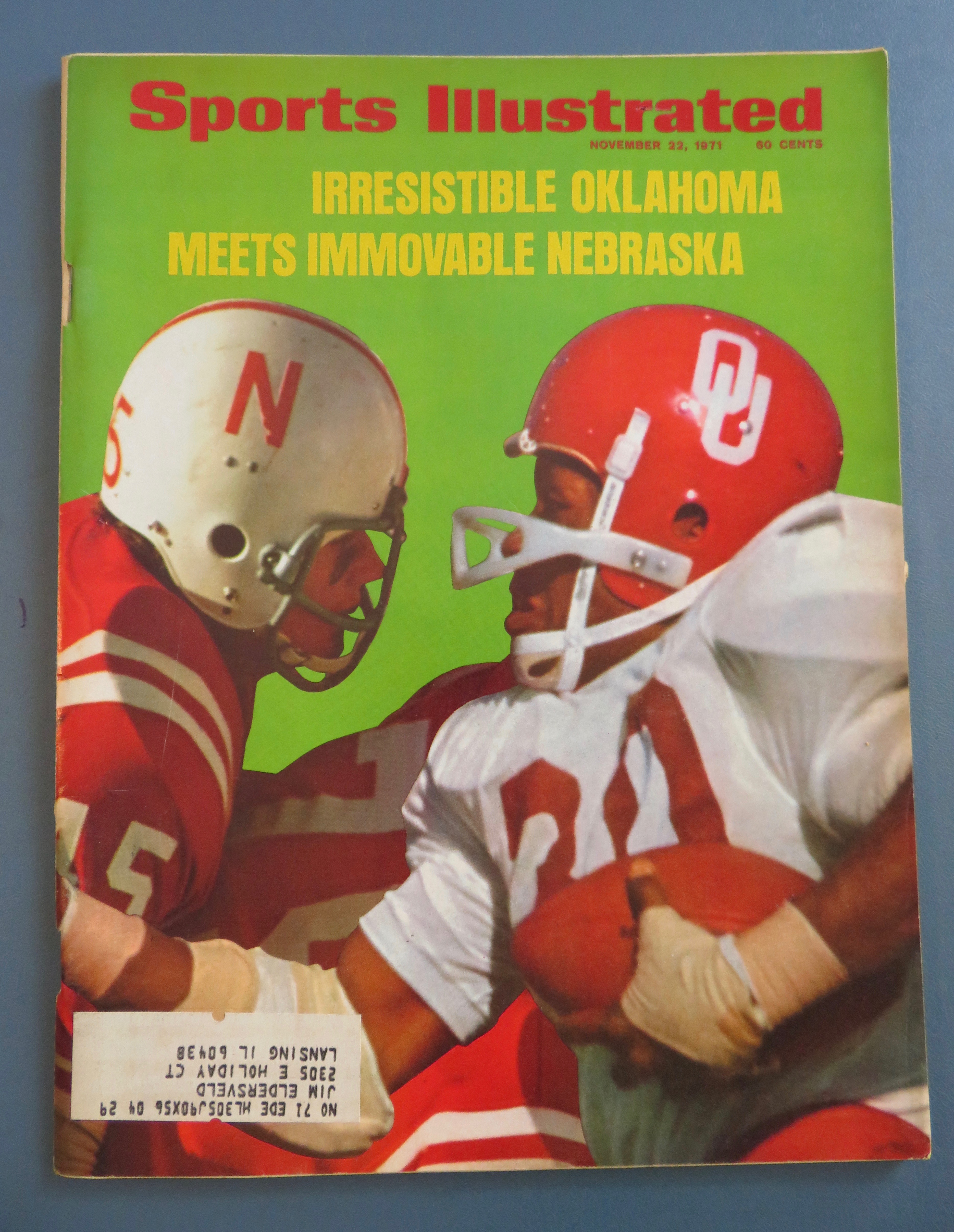 Sports Illustrated Magazine November 22, 1971