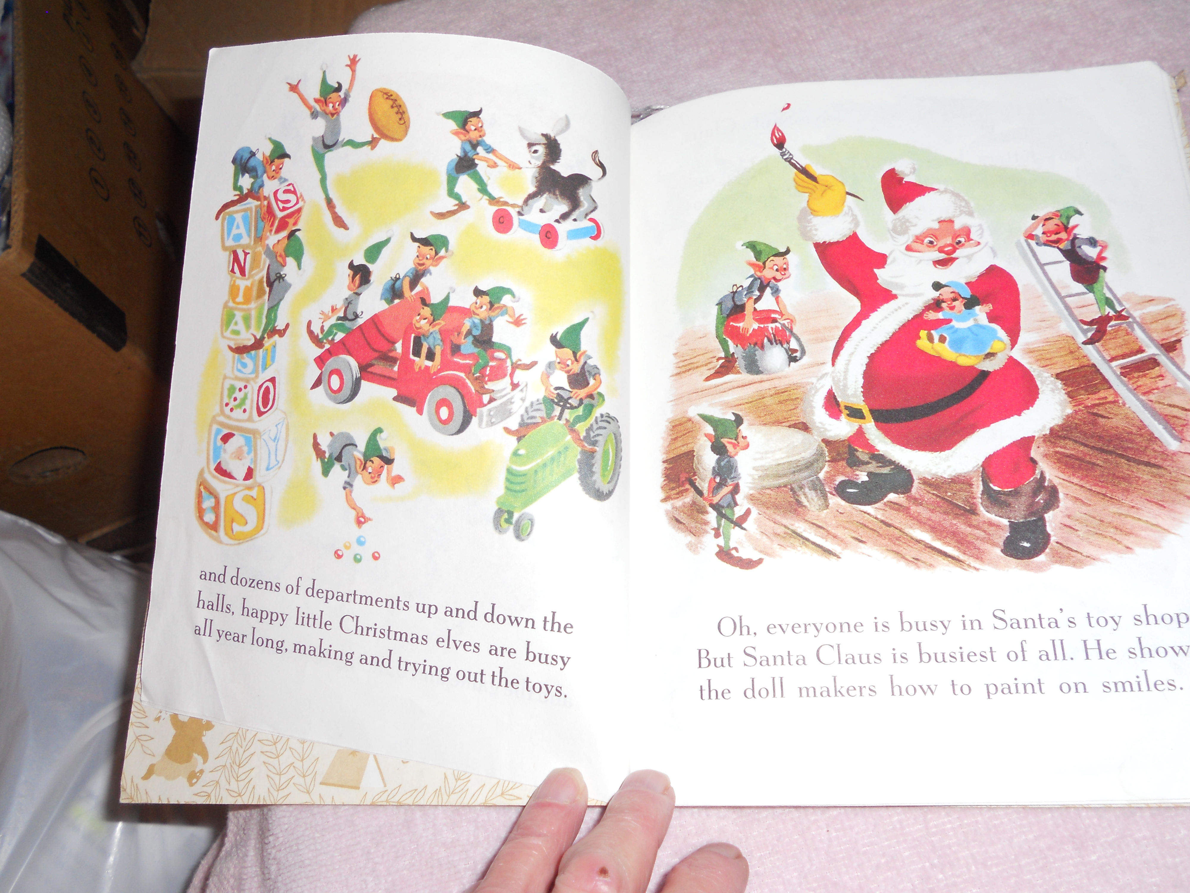 Santa's Toy Shop Book Disney 1950