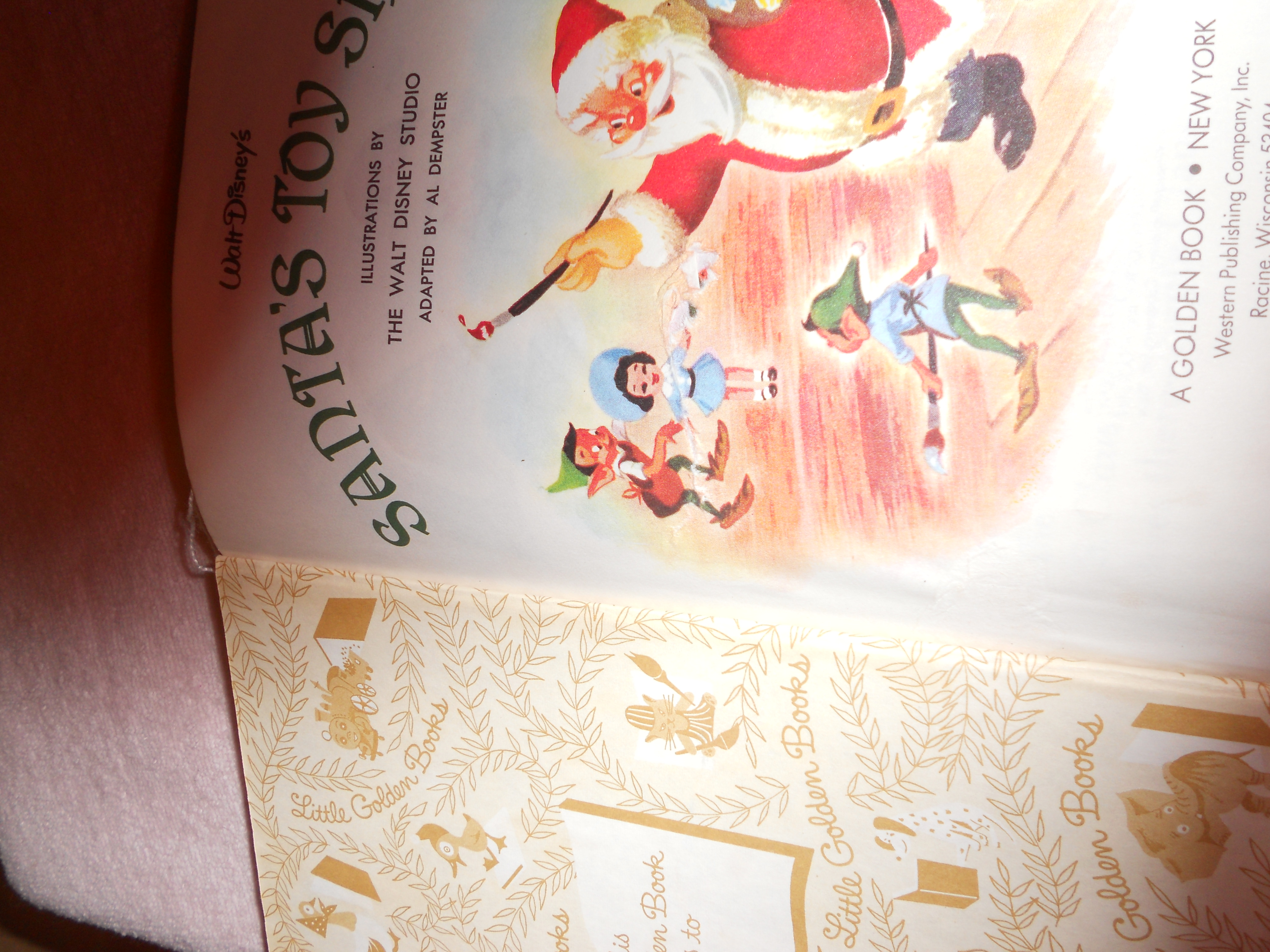 Santa's Toy Shop Book Disney 1950