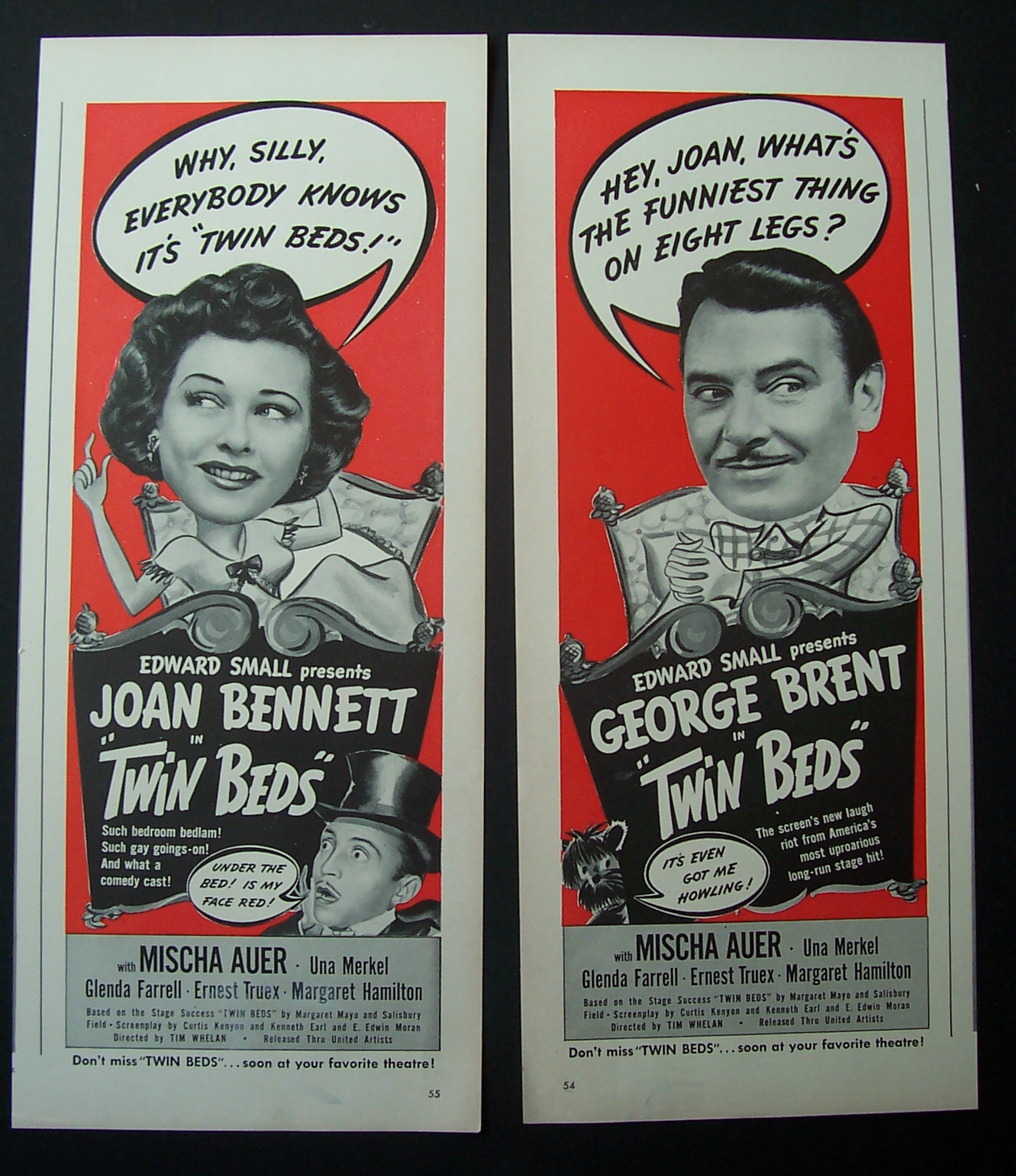 1942 Movie Ad For Twin Beds