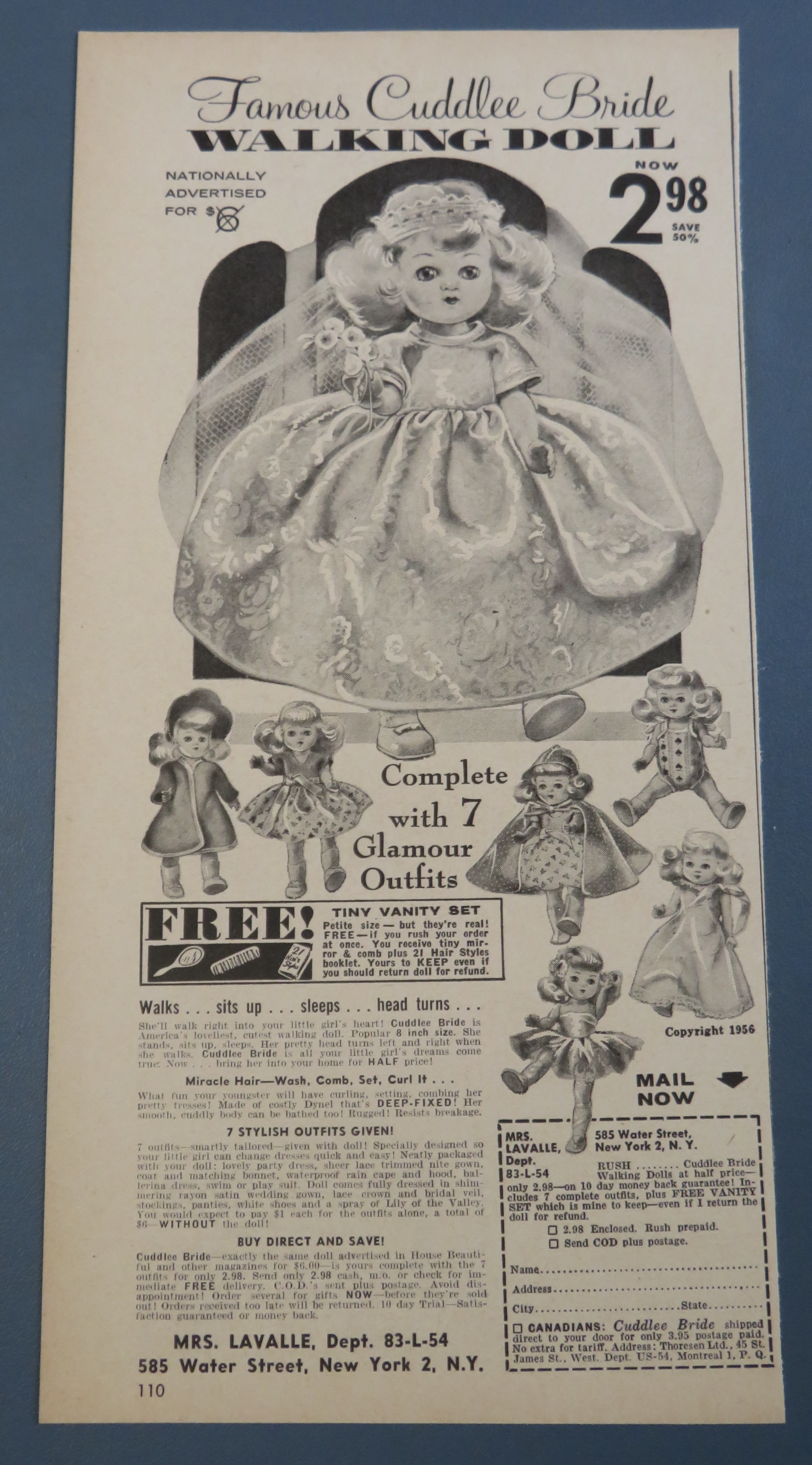 1956 Cuddlee Bride Walking Doll with Famous Bride Doll