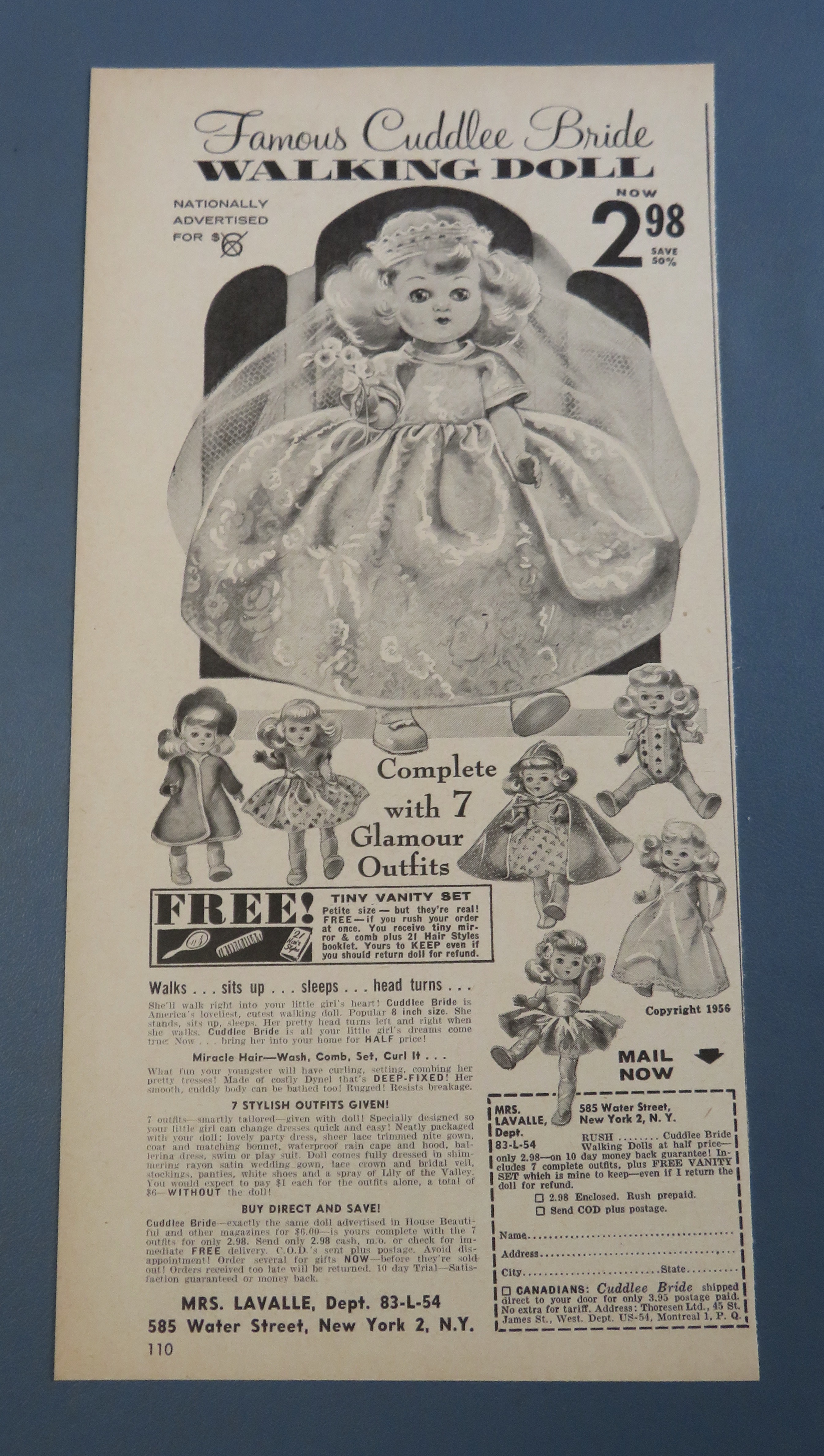 1956 Cuddlee Bride Walking Doll with Famous Bride Doll