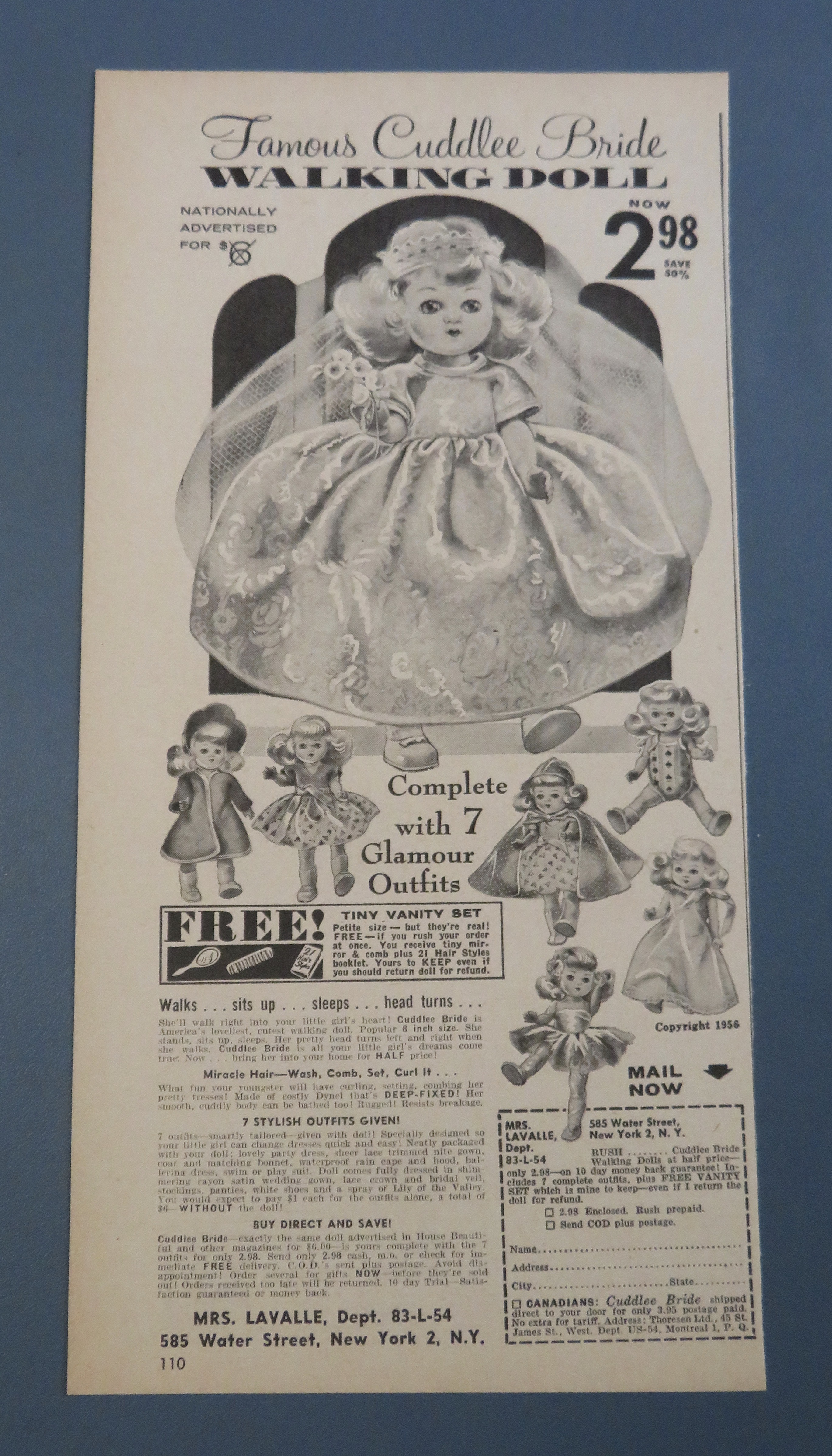 1956 Cuddlee Bride Walking Doll with Famous Bride Doll
