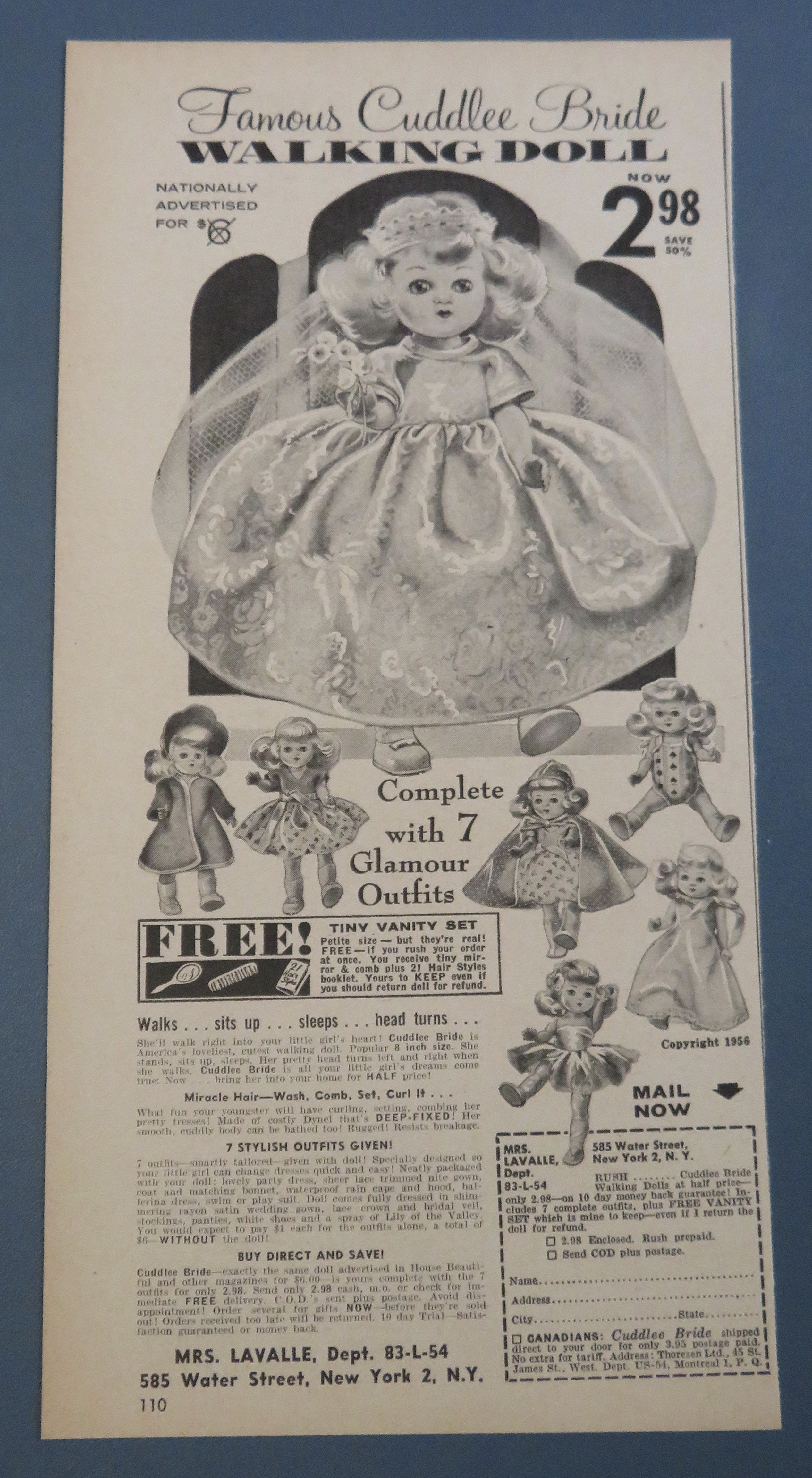 1956 Cuddlee Bride Walking Doll with Famous Bride Doll