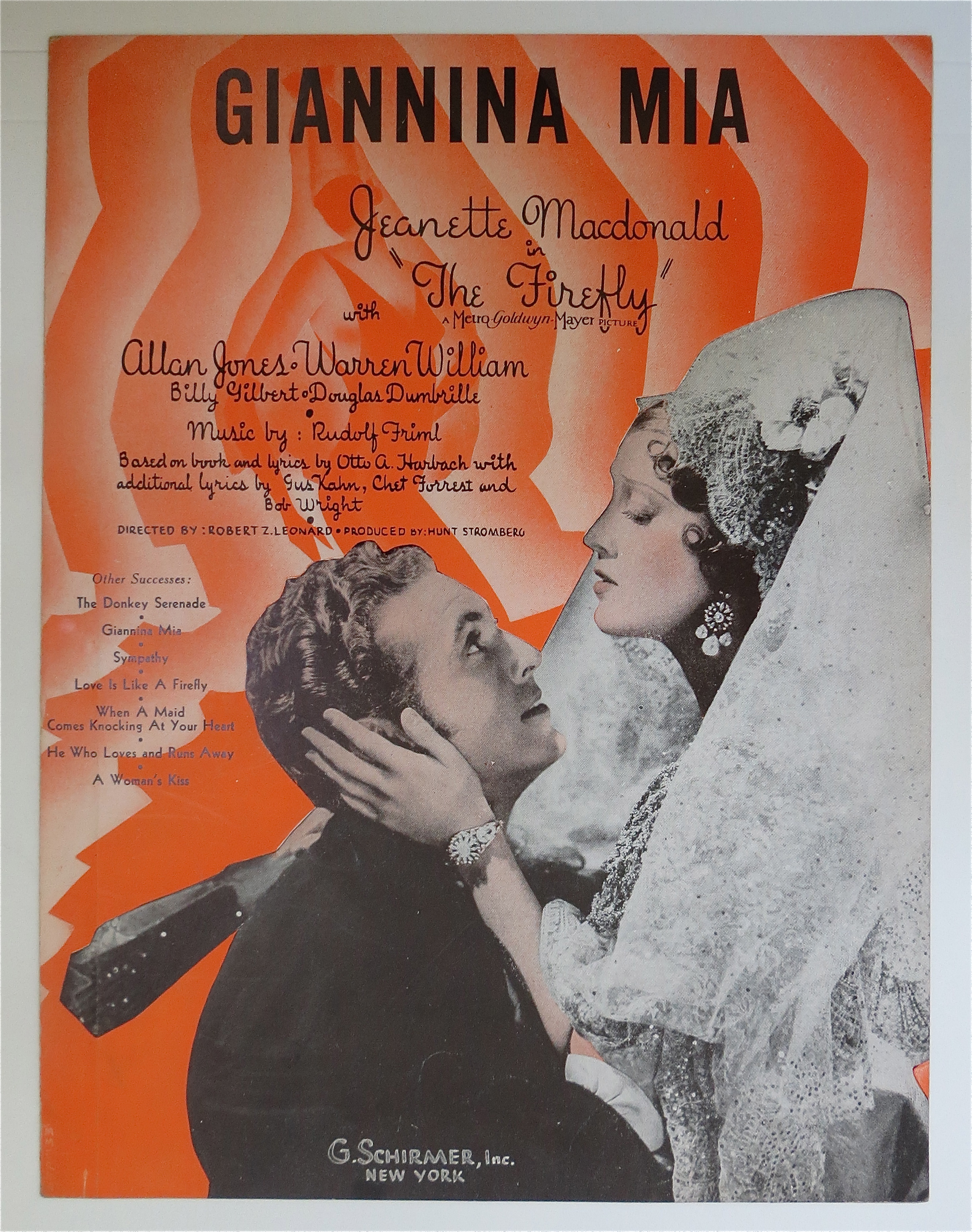 1940 Giannina Mia Sheet Music w/ Jeanette Macdonald