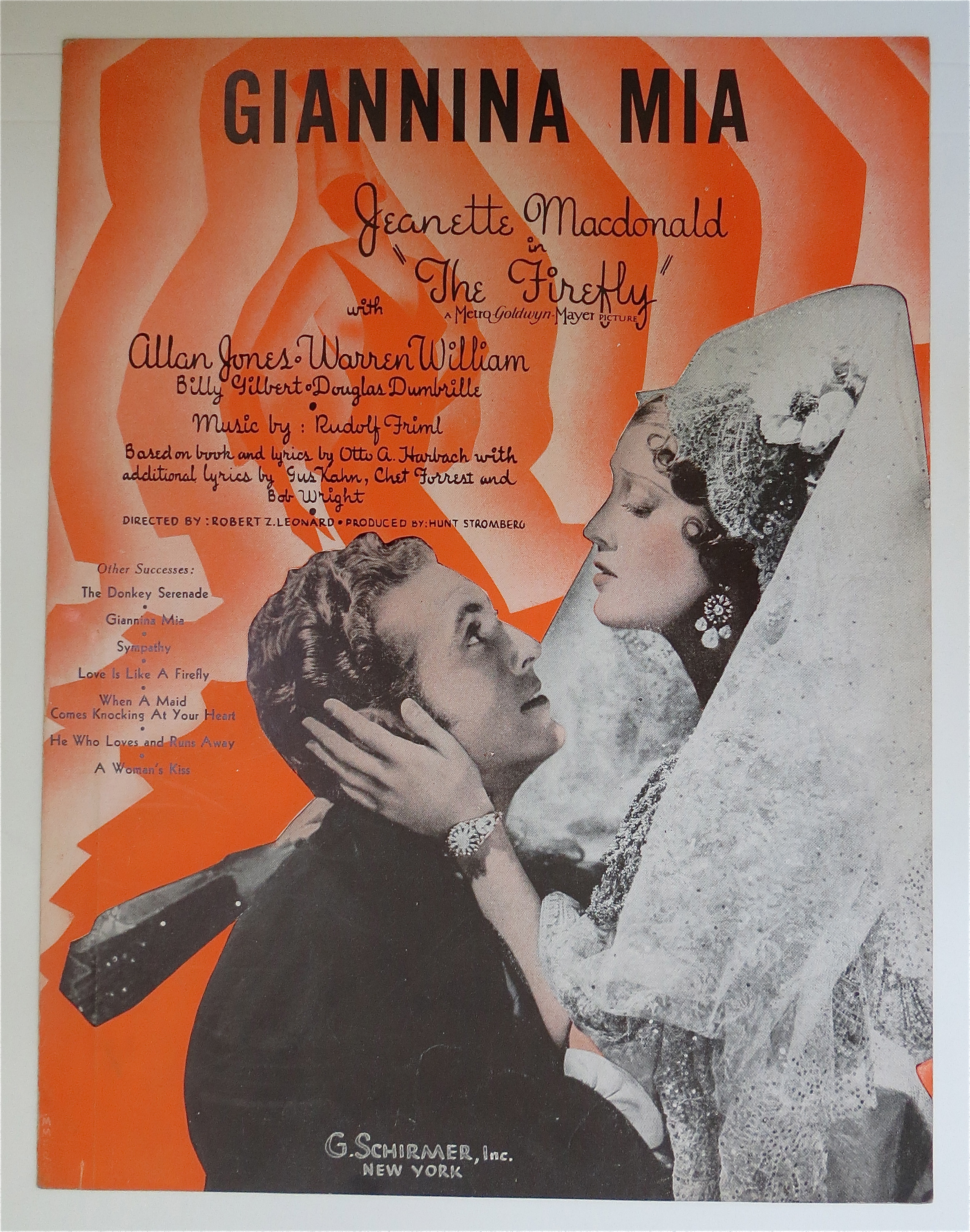 1940 Giannina Mia Sheet Music w/ Jeanette Macdonald