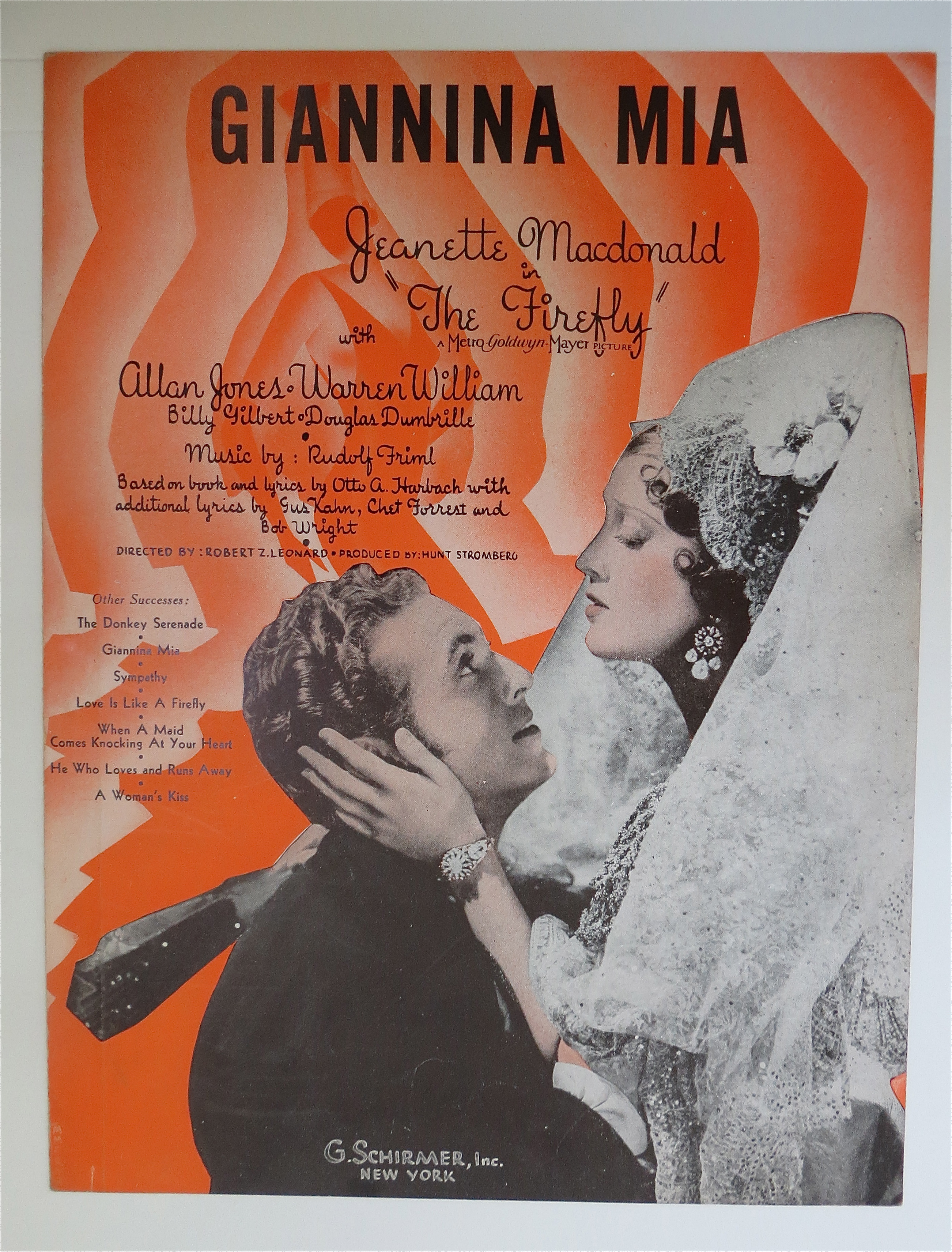 1940 Giannina Mia Sheet Music w/ Jeanette Macdonald