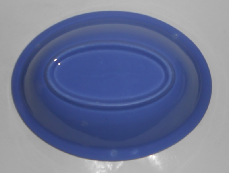 VINTAGE Homer Laughlin Pottery China Harlequin Blue Oval Vegetable Bowl