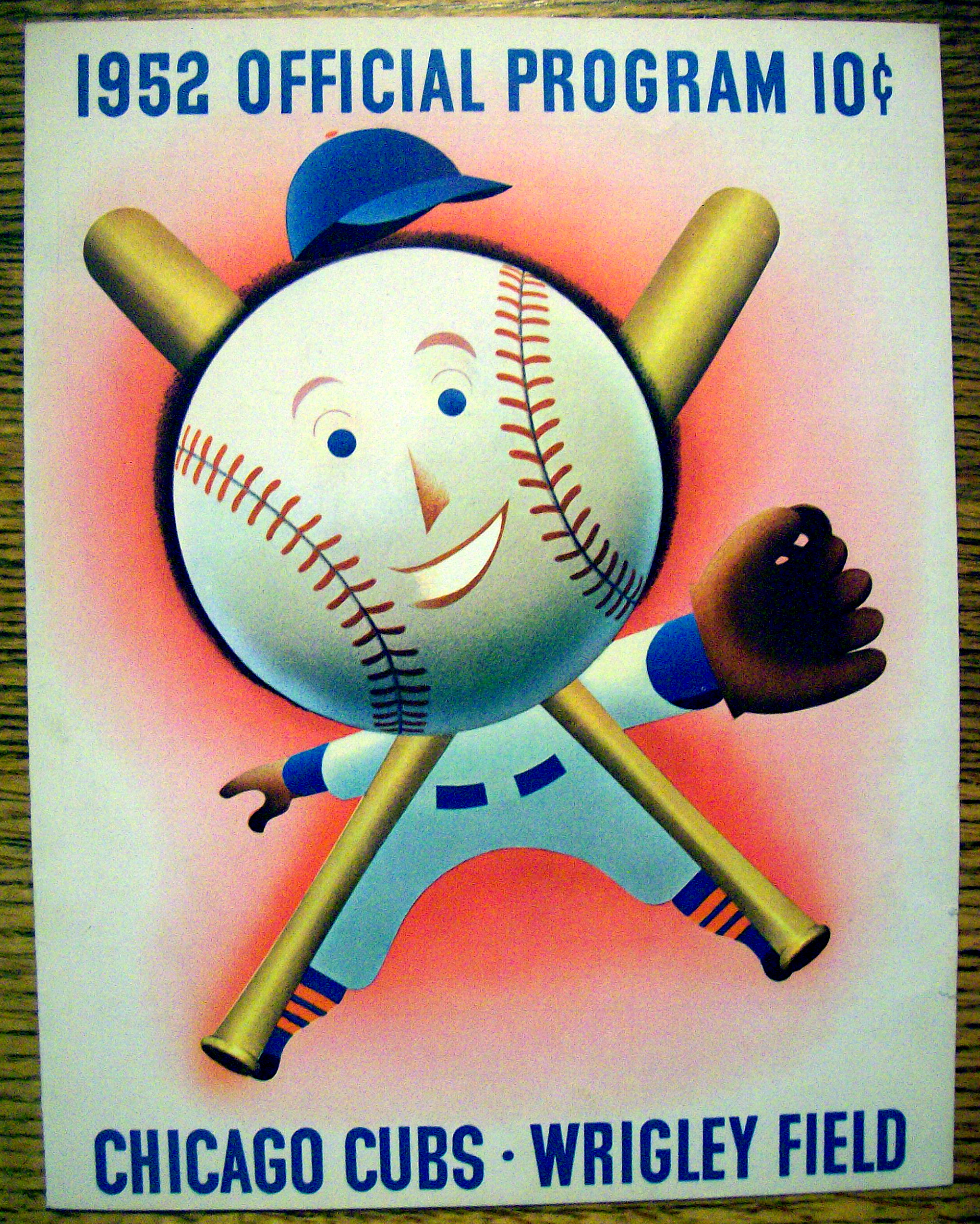 Chicago Cubs vs. Cincinnati Scorecard/Program 1952