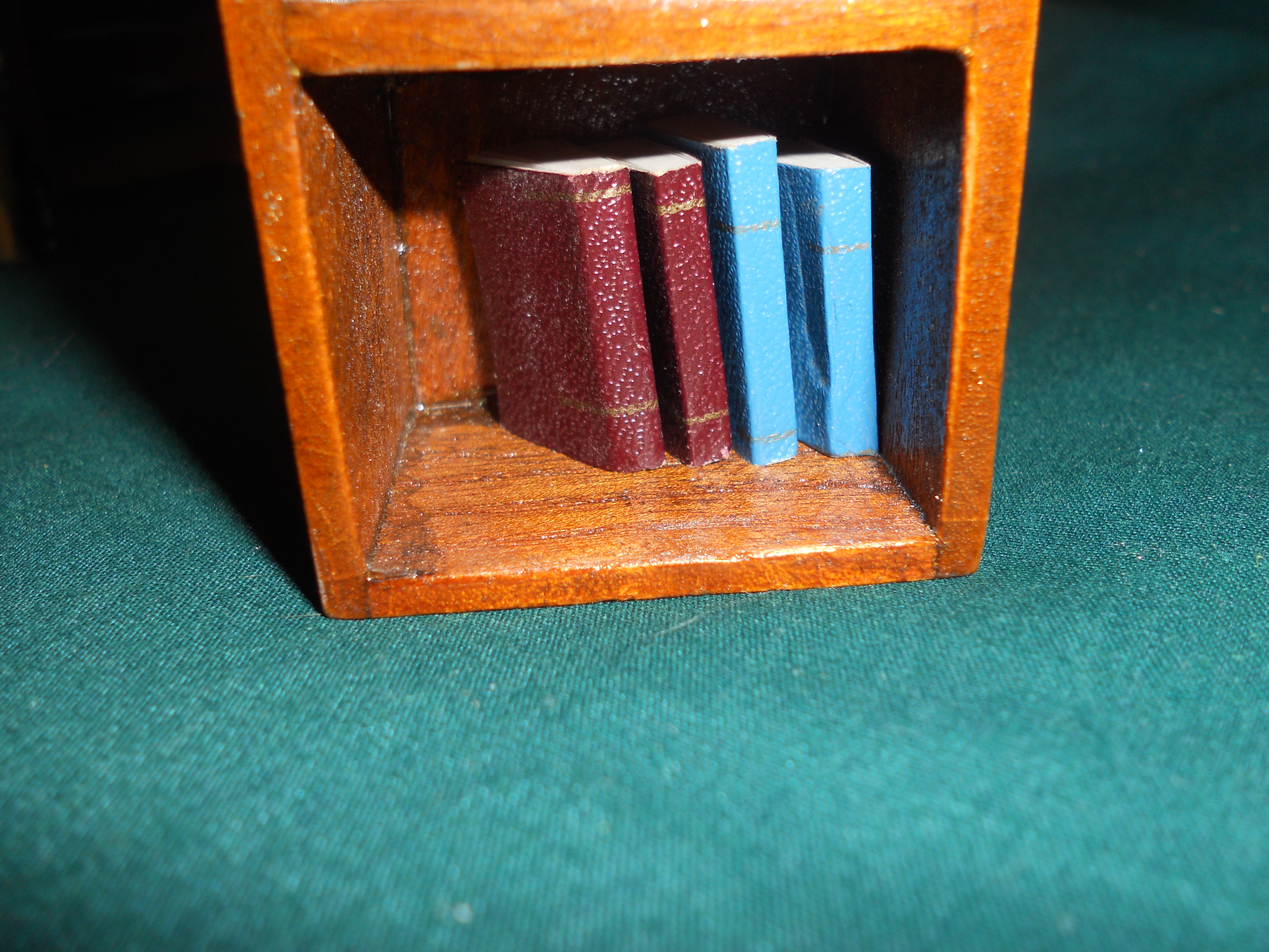 Dollhouse TV on Wood Bookcase