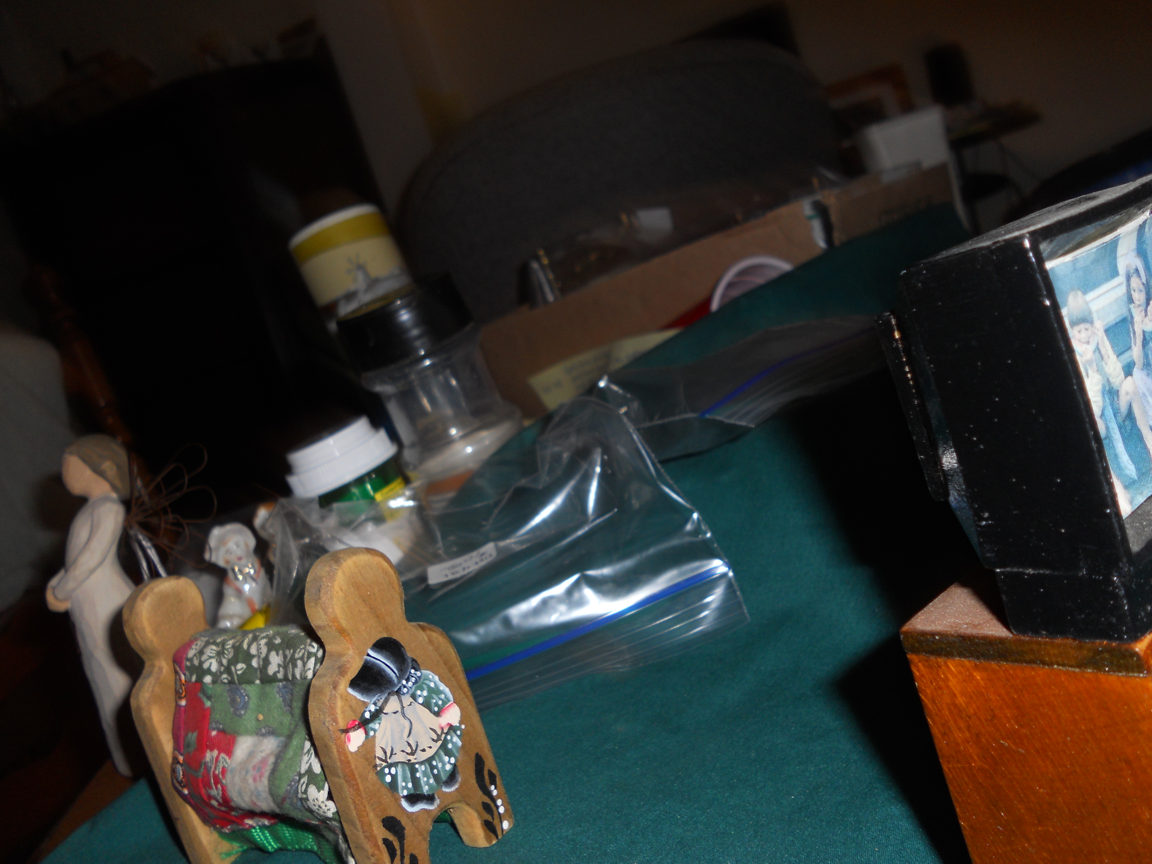 Dollhouse TV on Wood Bookcase