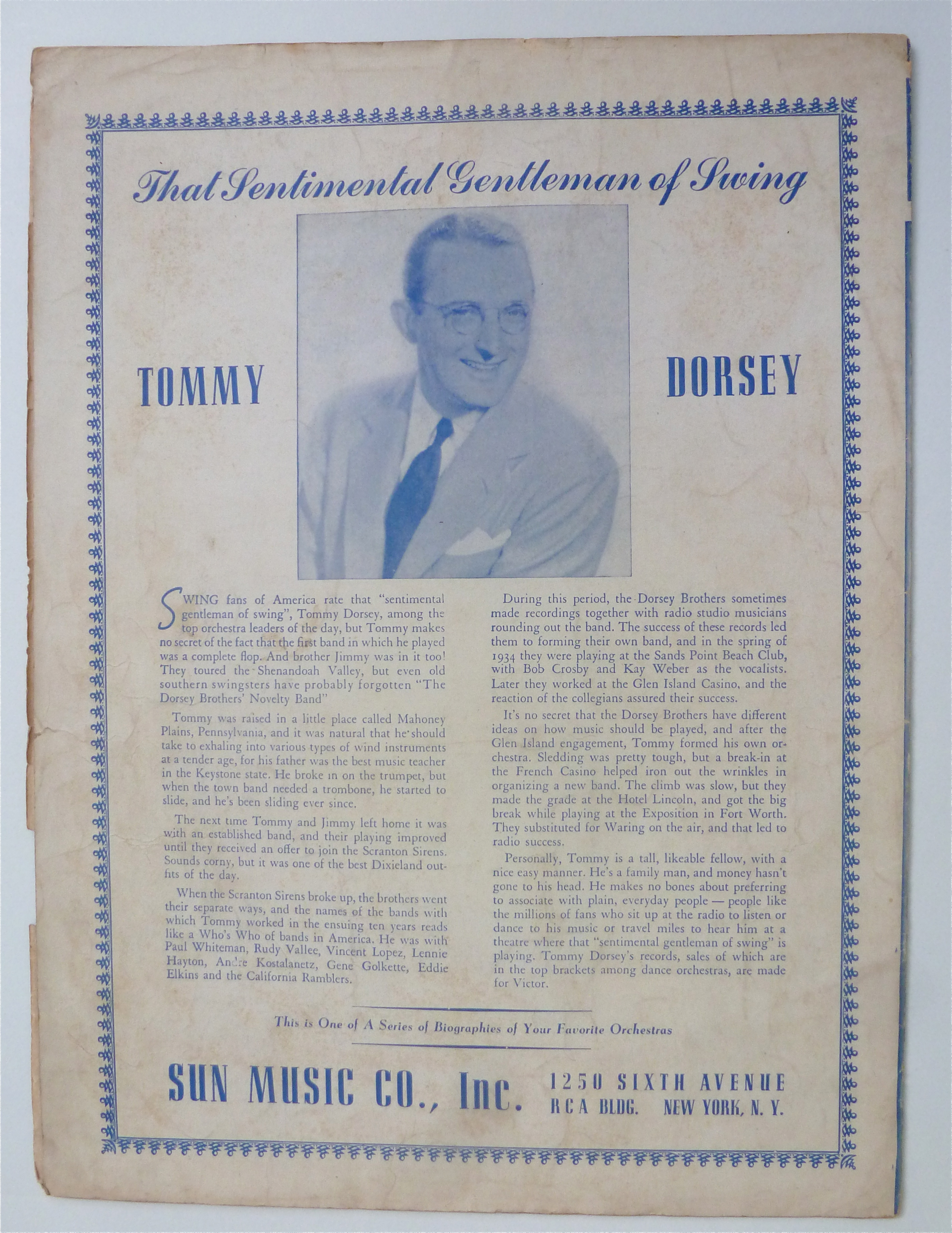 Sheet Music For 1939 I'll Never Smile Again