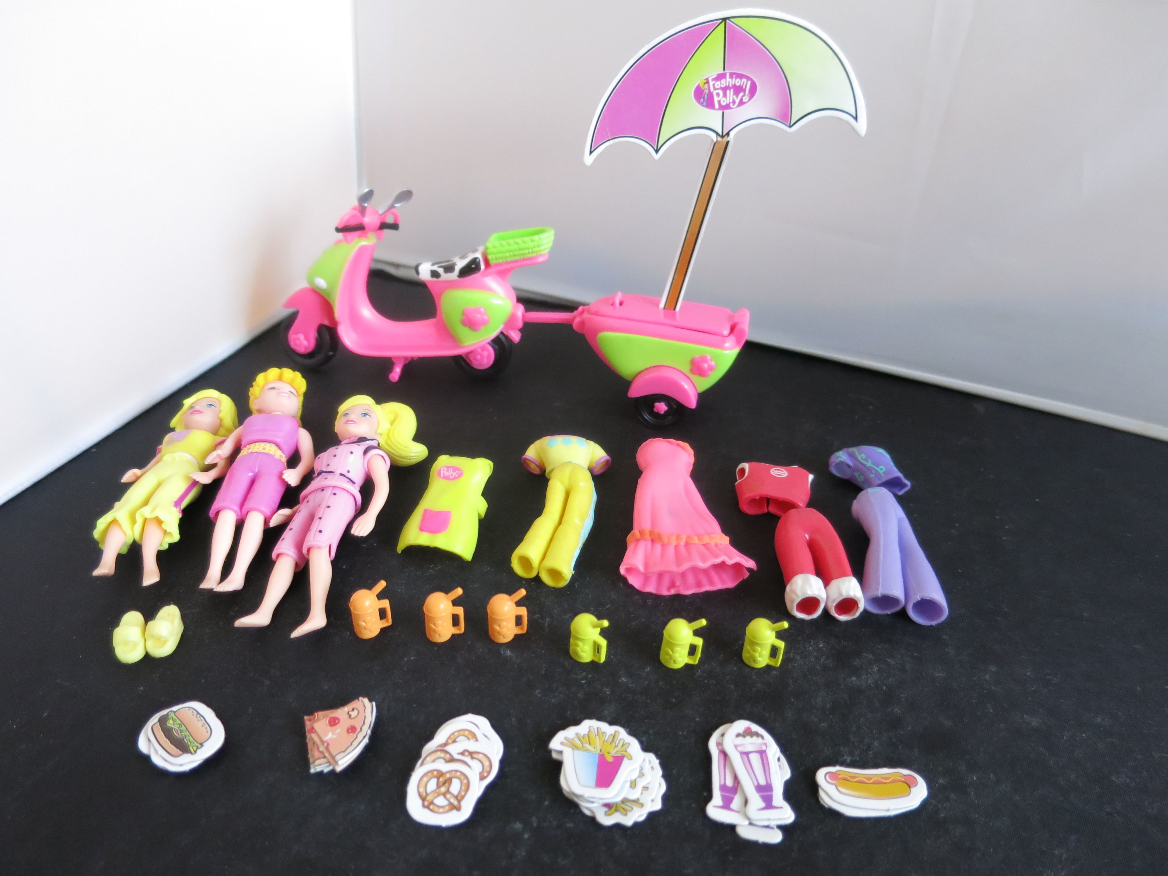 Fashion Polly Pocket Motorcycle Bike Scooter Trailer 3