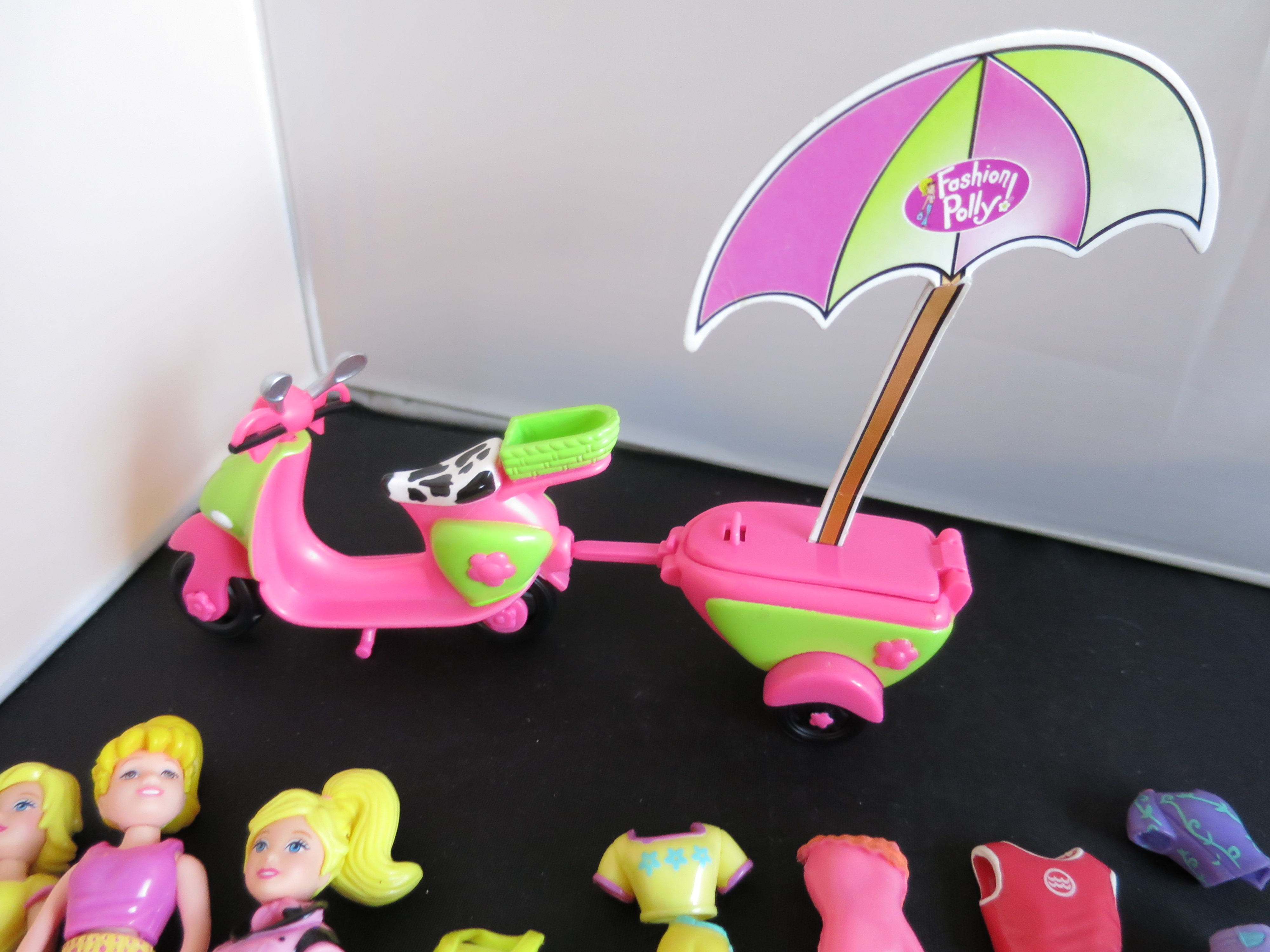 Fashion Polly Pocket Motorcycle Bike Scooter Trailer 3
