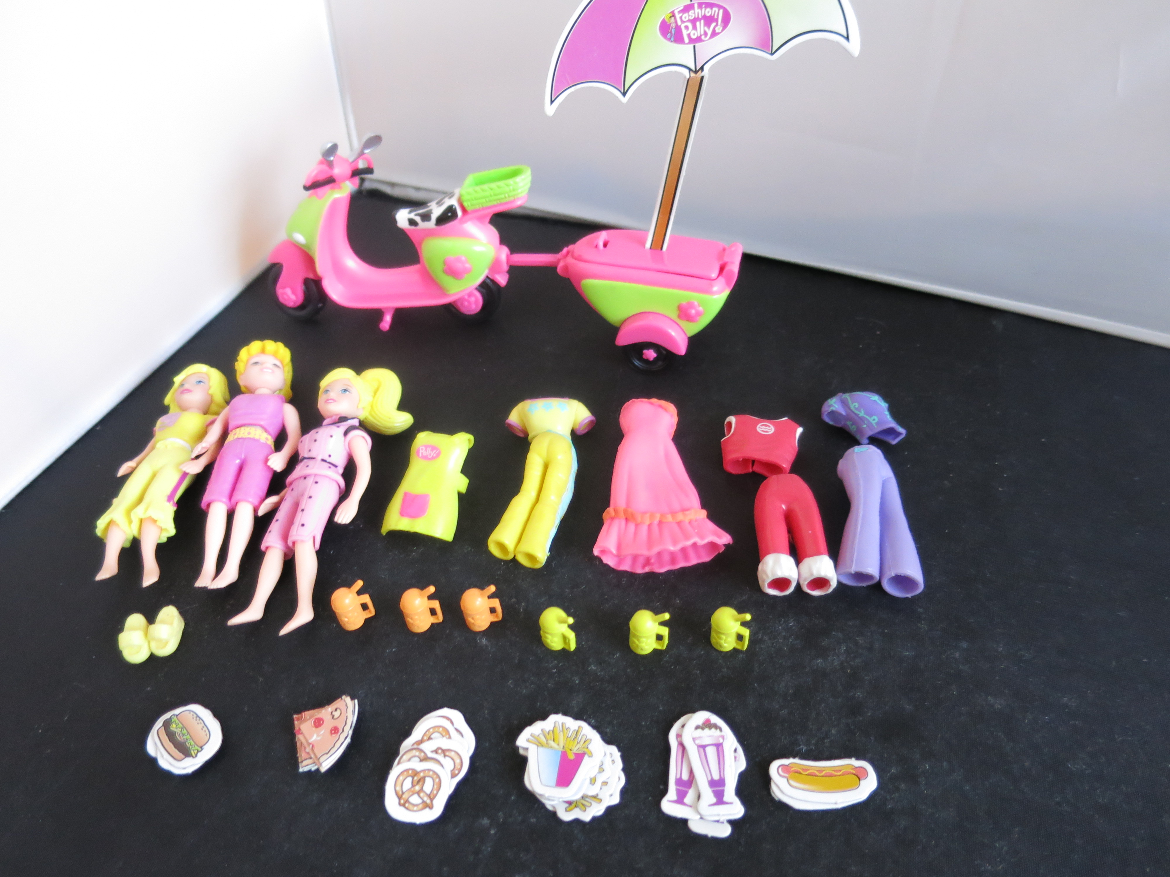 Fashion Polly Pocket Motorcycle Bike Scooter Trailer 3