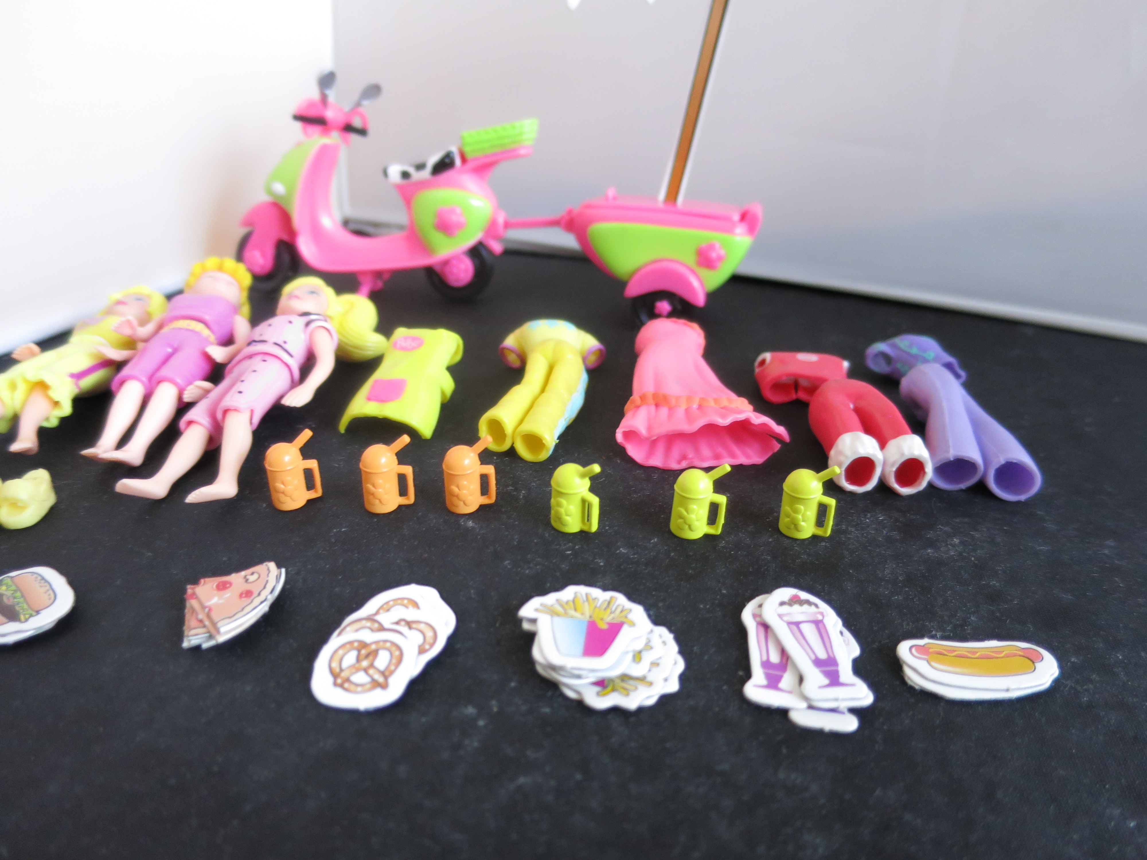 Fashion Polly Pocket Motorcycle Bike Scooter Trailer 3