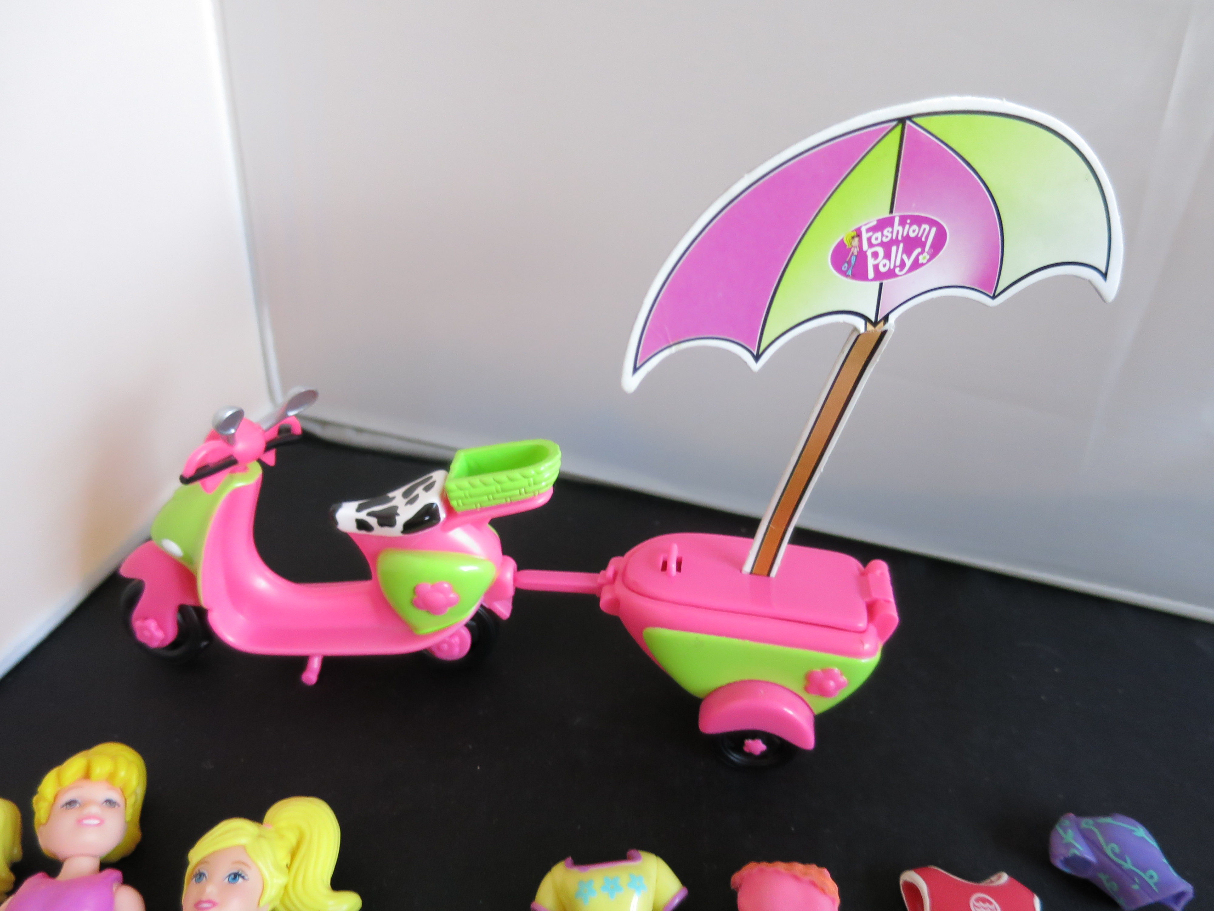 Fashion Polly Pocket Motorcycle Bike Scooter Trailer 3