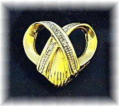 10K Gold and Diamond Omega Slide Pendant