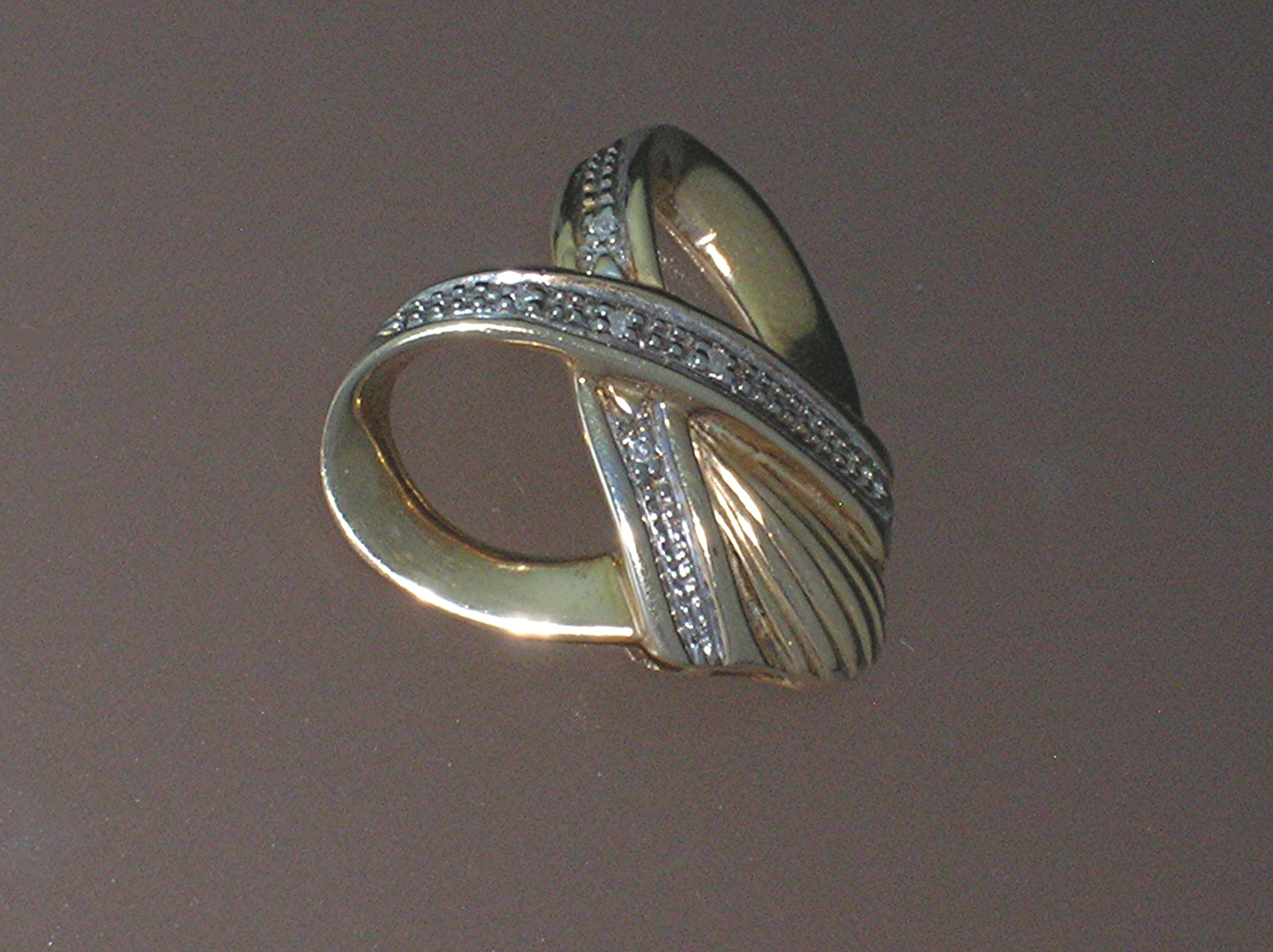 10K Gold and Diamond Omega Slide Pendant