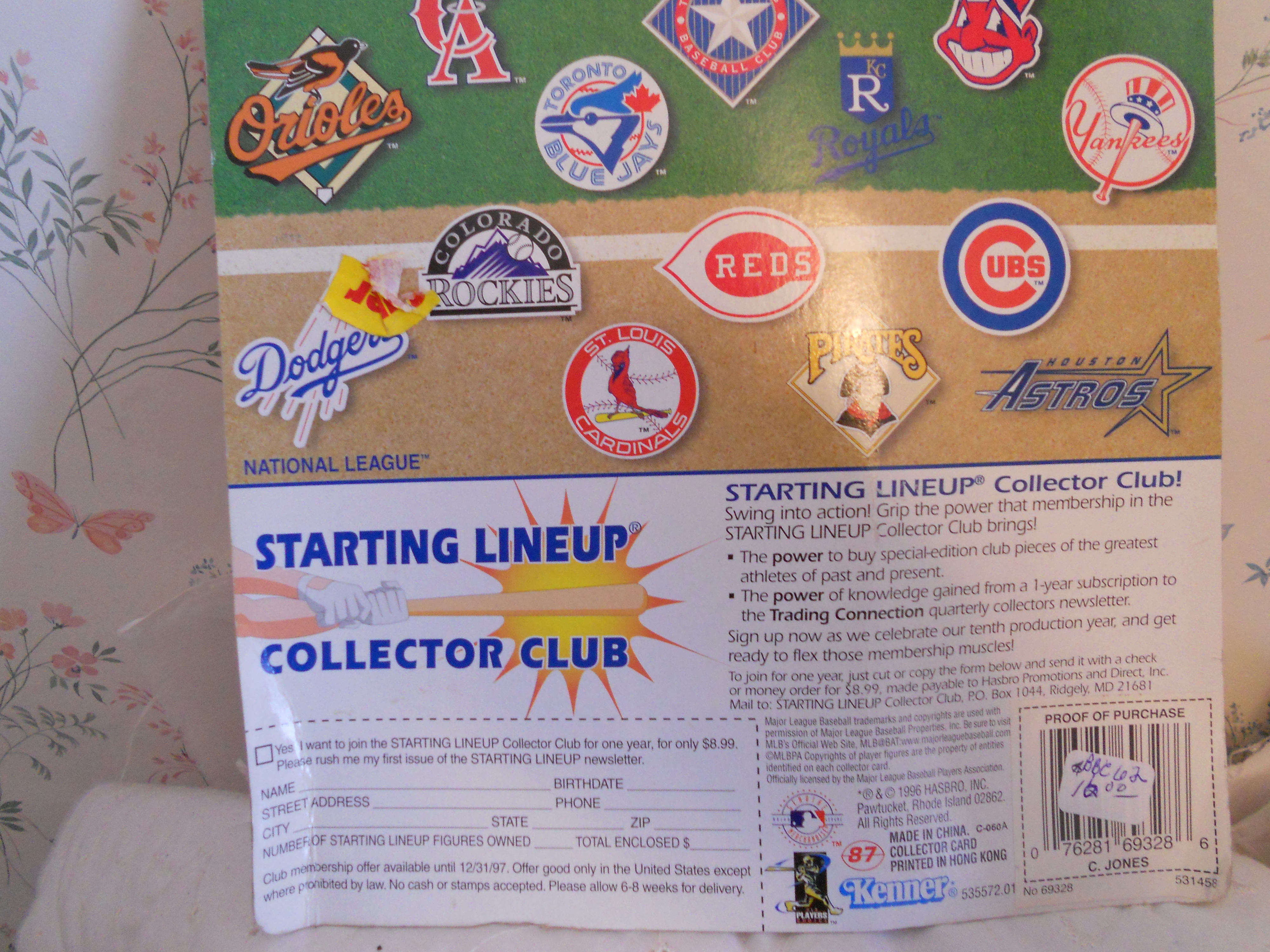 Starting Lineup Braves Chipper Jones 1997