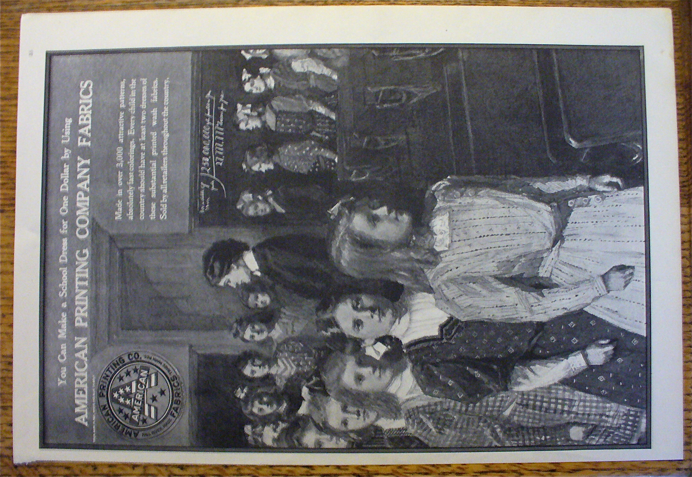 1907 American Printing Company Fabrics w/Children