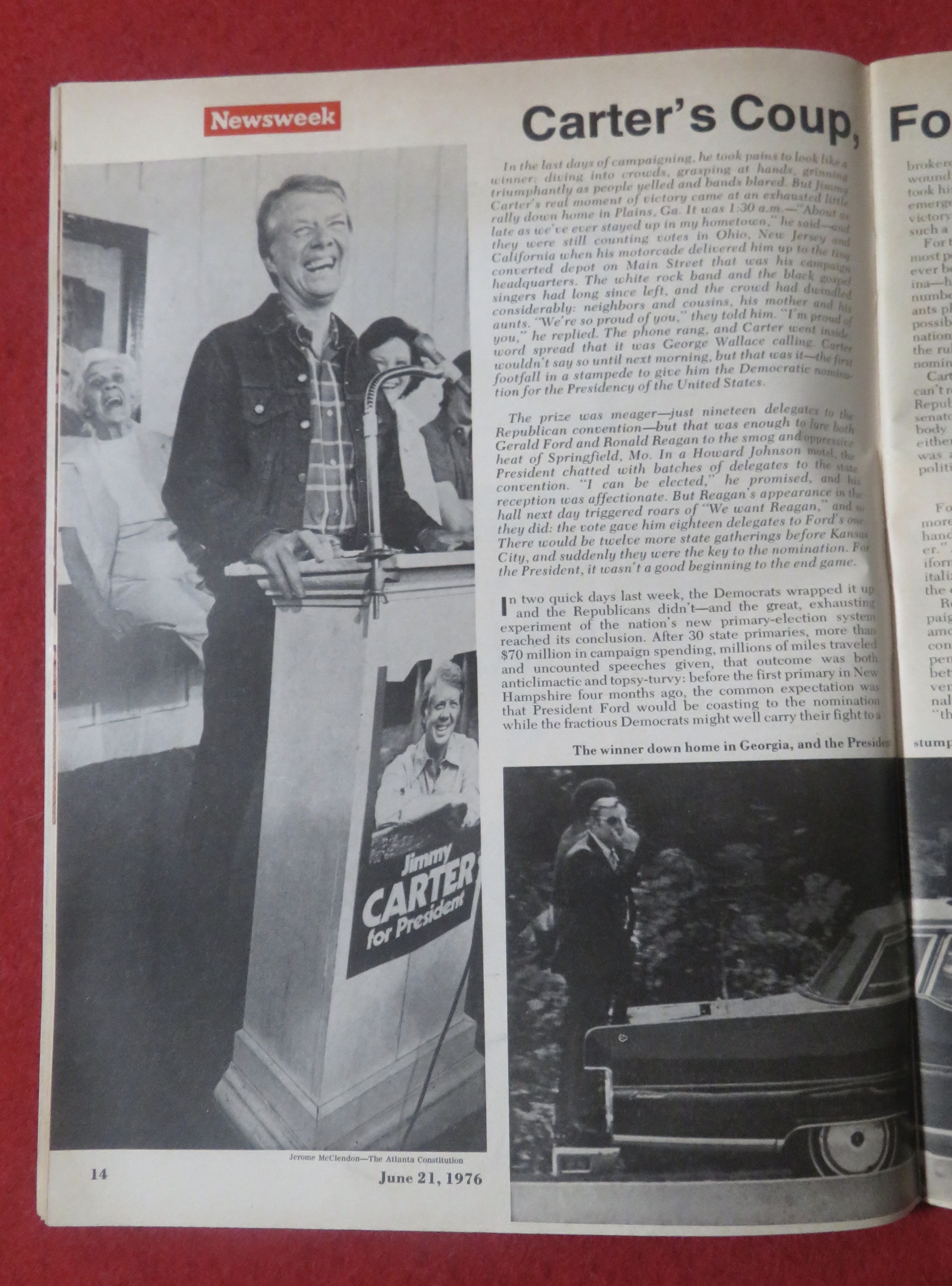 Newsweek Magazine June 21, 1976 Carter's Game Plan