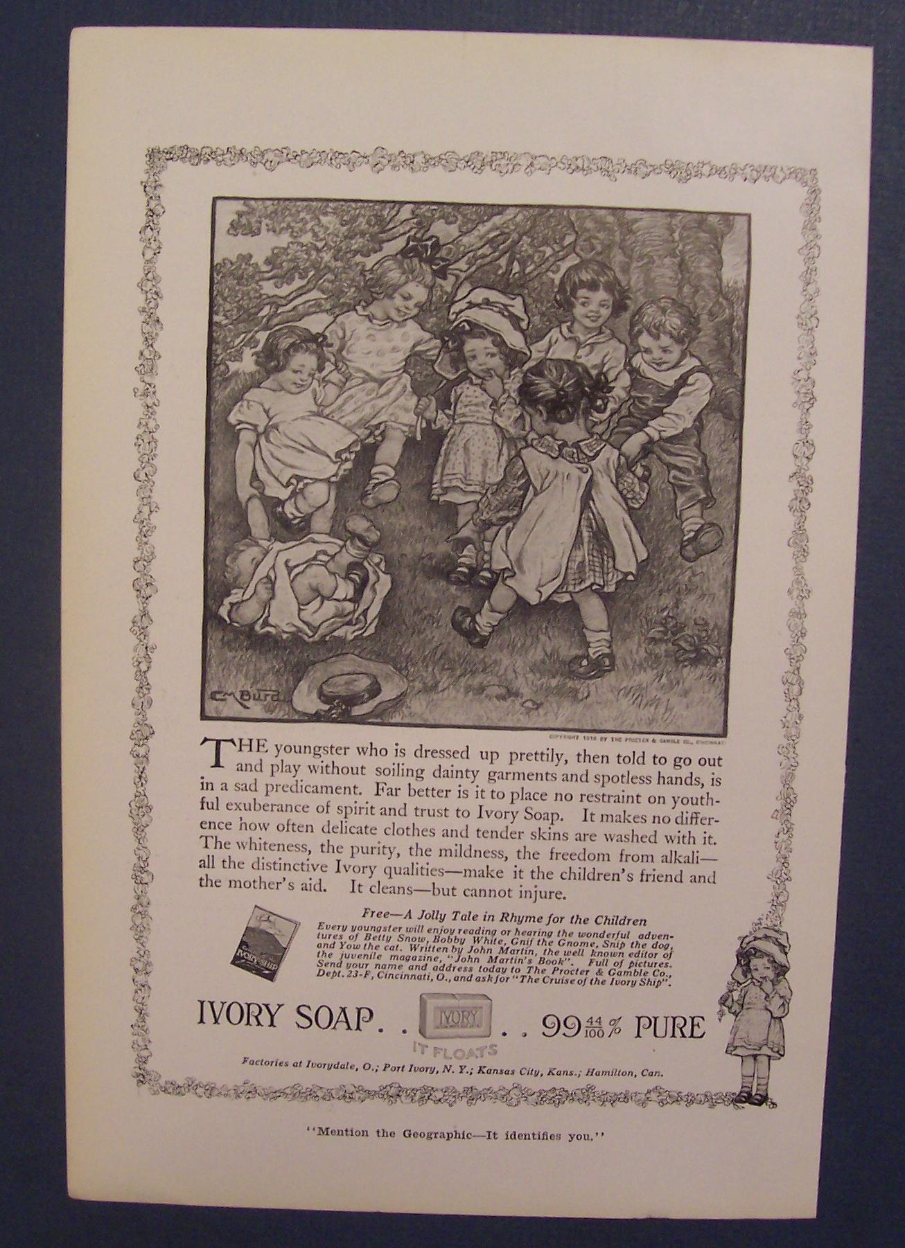 1916 Ivory Soap with Group of Children Playing