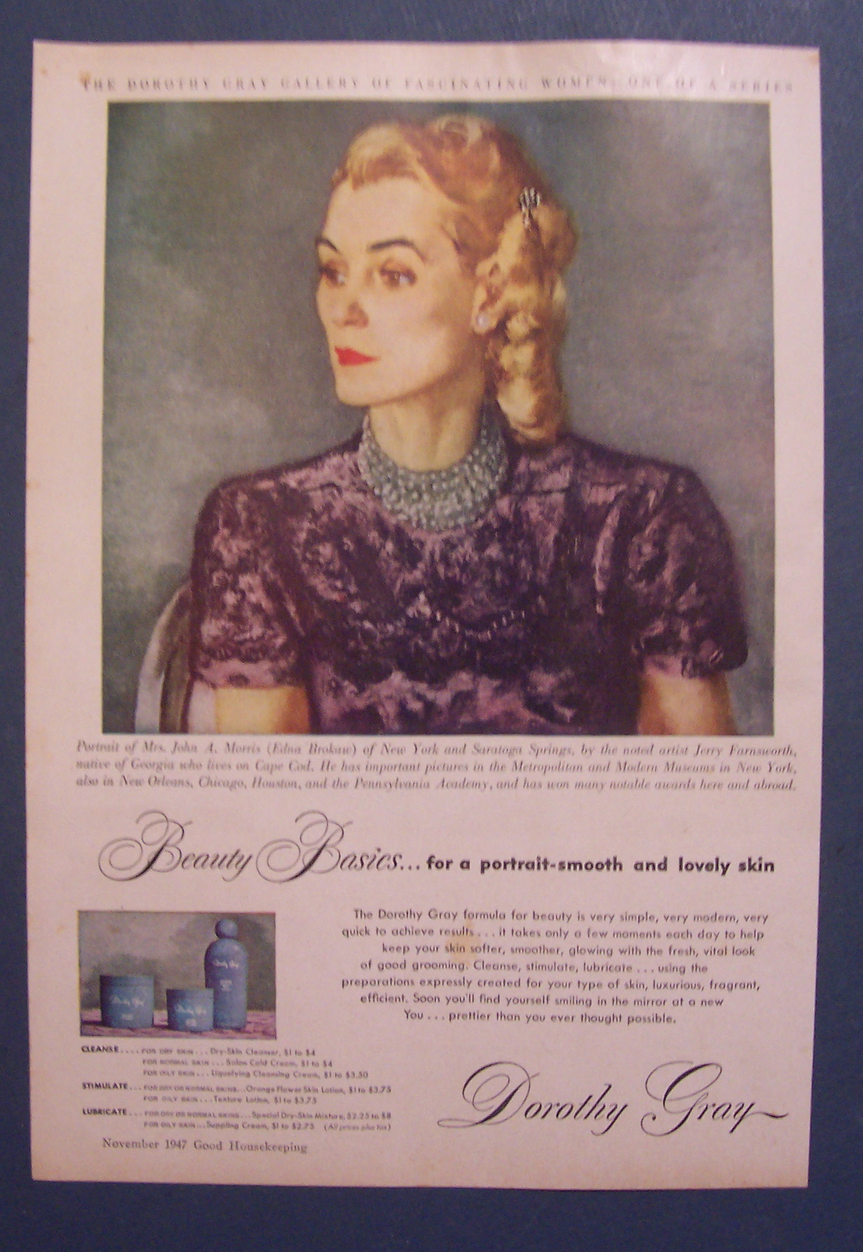 1947 Dorothy Gray By Jerry Farnsworth