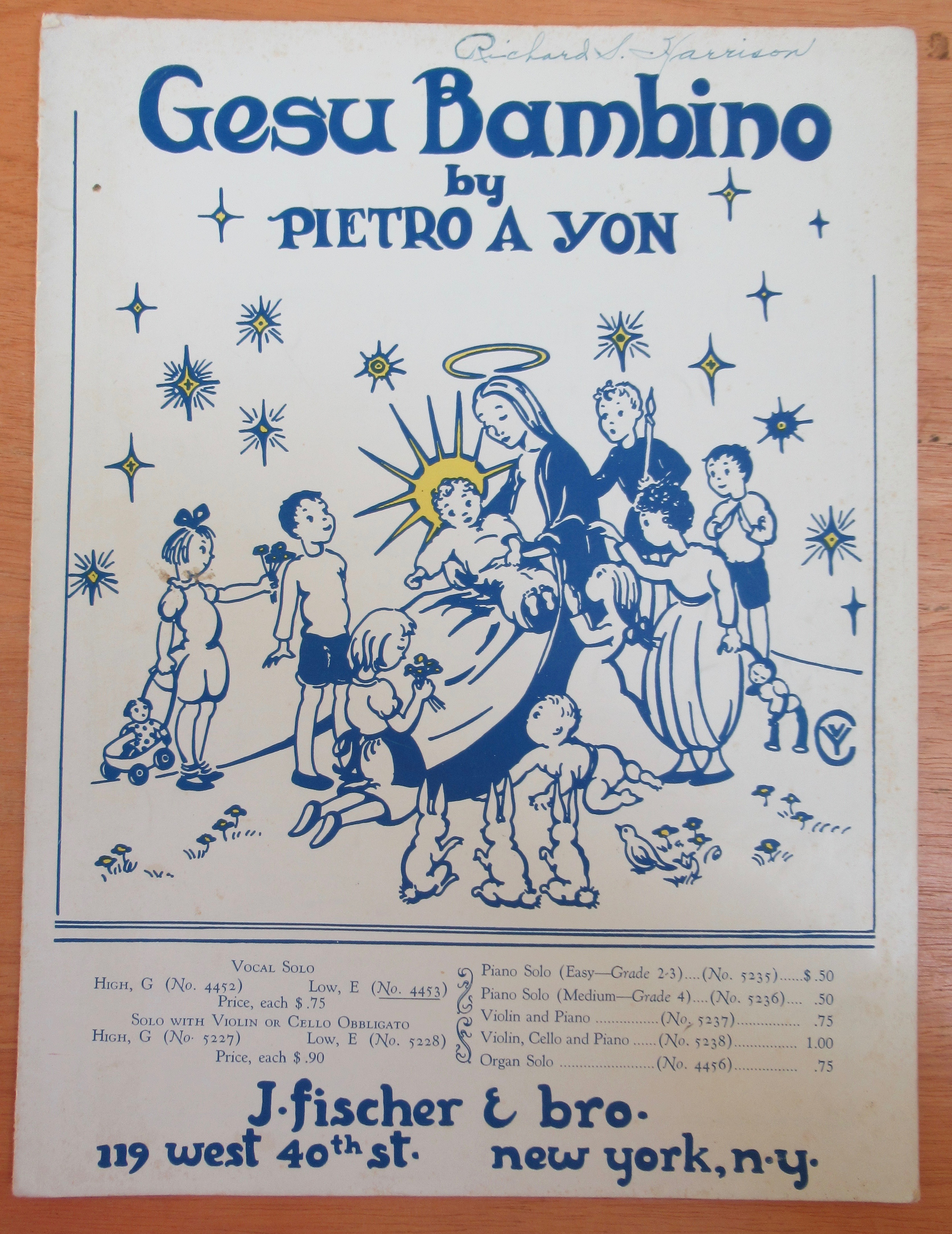 1945 Gesu Bambino Sheet Music