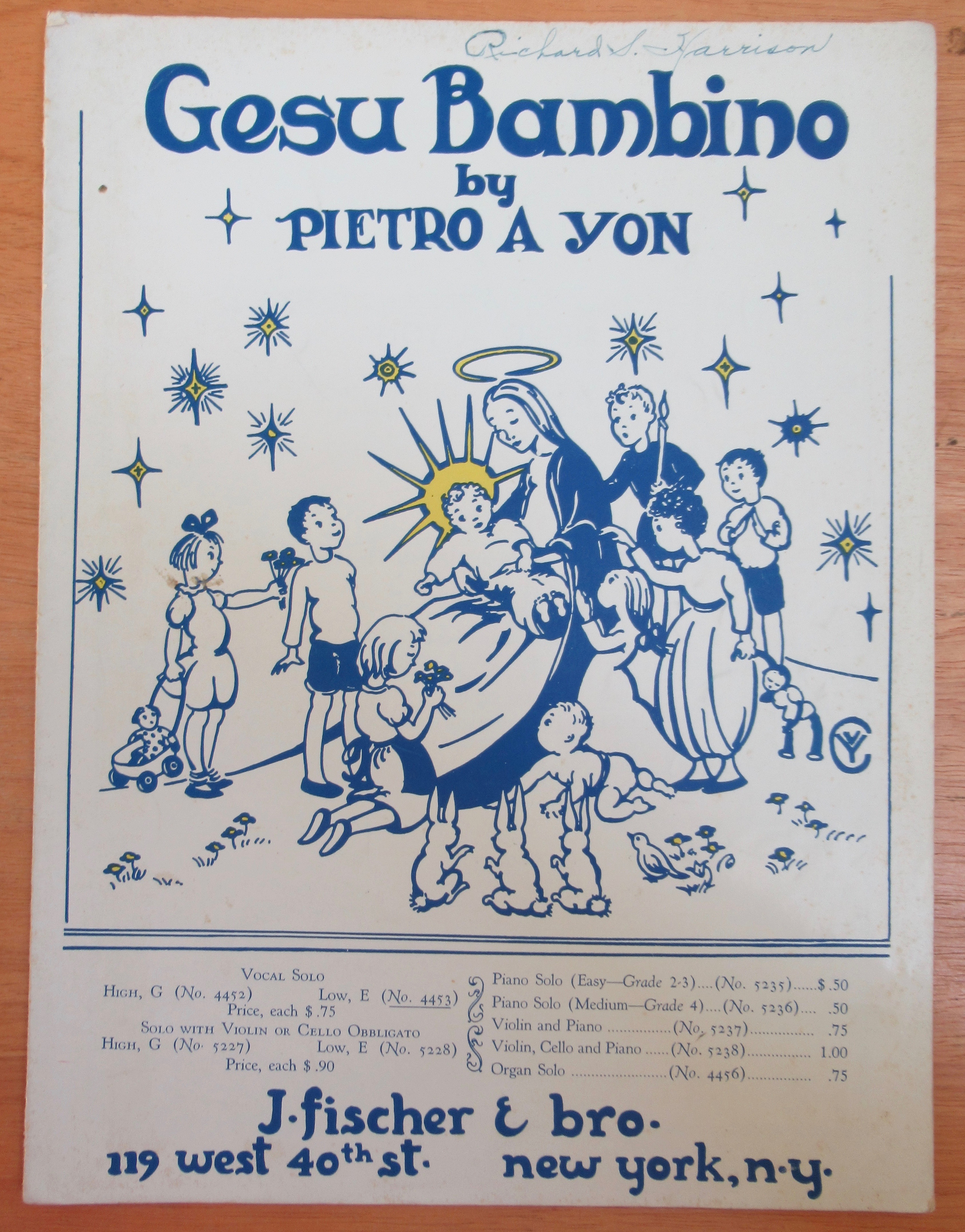 1945 Gesu Bambino Sheet Music
