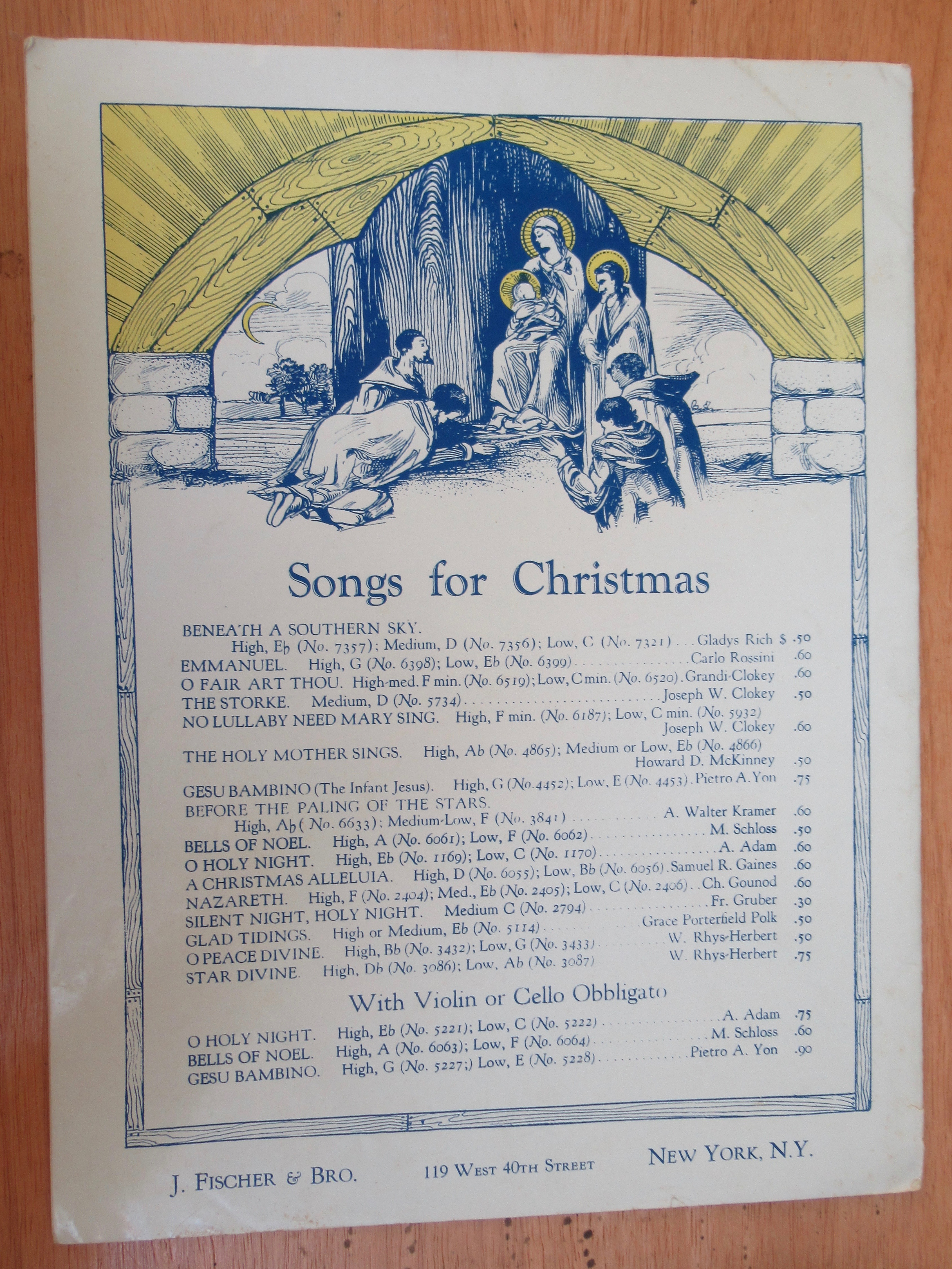 1945 Gesu Bambino Sheet Music