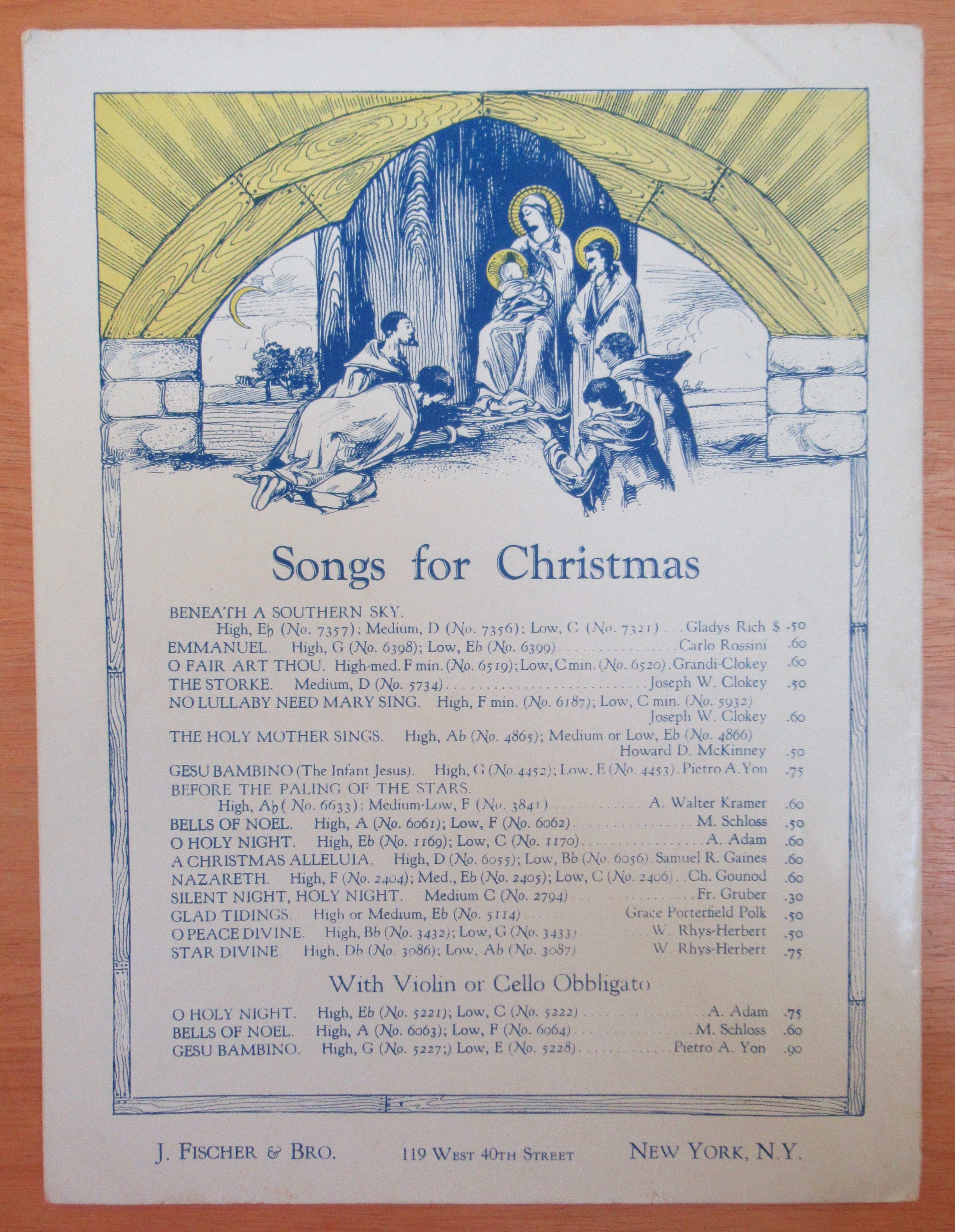 1945 Gesu Bambino Sheet Music