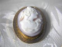Rose Gold and Rare Pink Coral Cameo Brooch