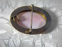 Rose Gold and Rare Pink Coral Cameo Brooch