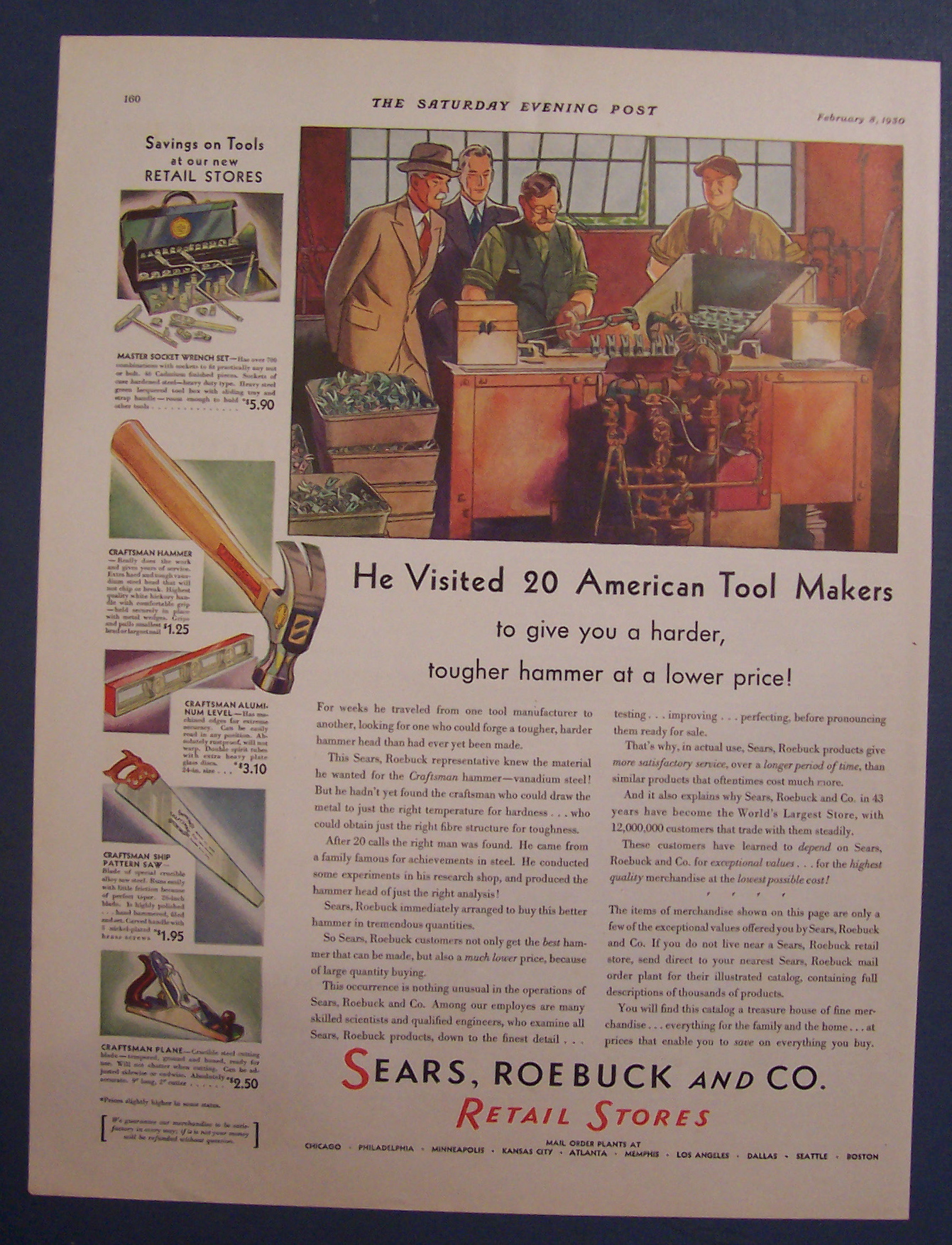 Vintage Ad: 1930 Sears, Roebuck & Co. Retail Stores