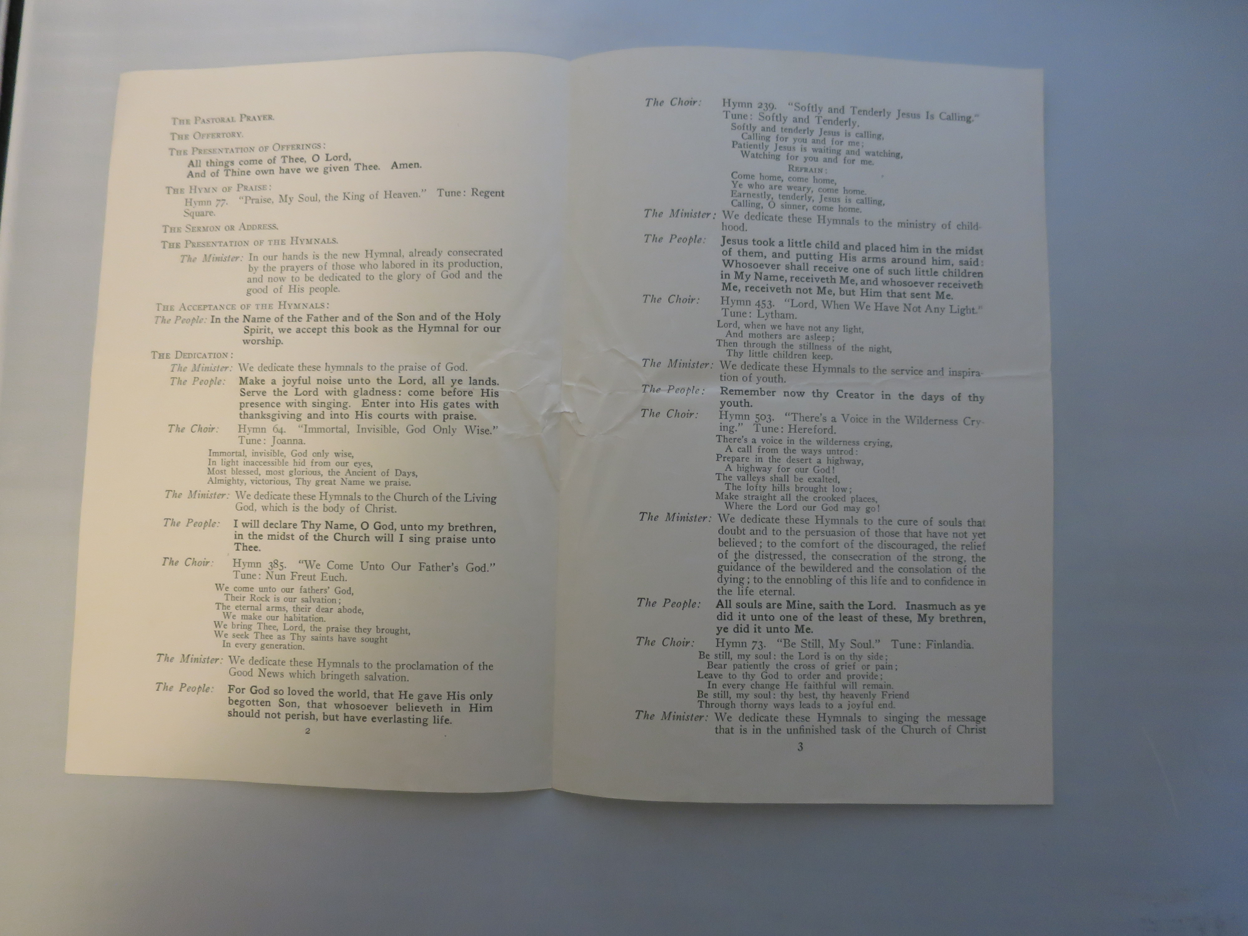 An Order of Worship for the Dedication of the Methodist Hymnal