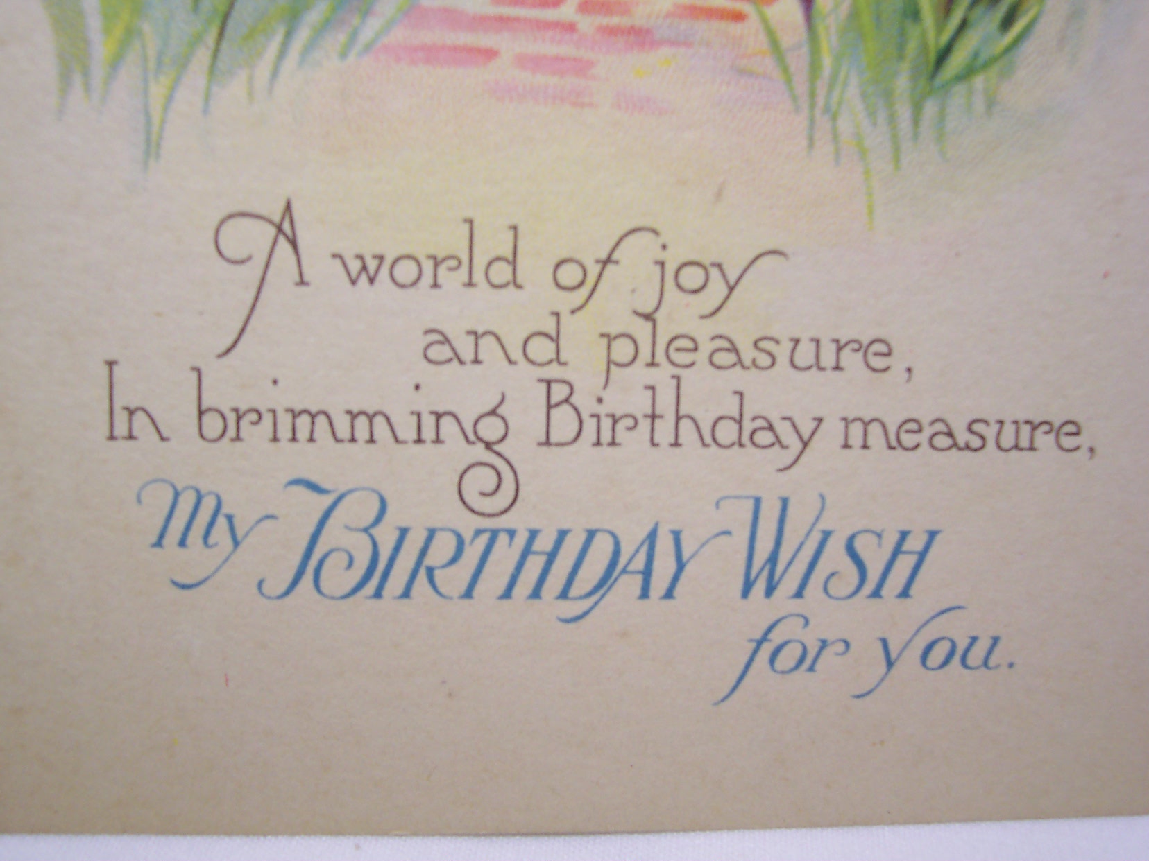 Birthday Greeting Post Card, U.S.A.