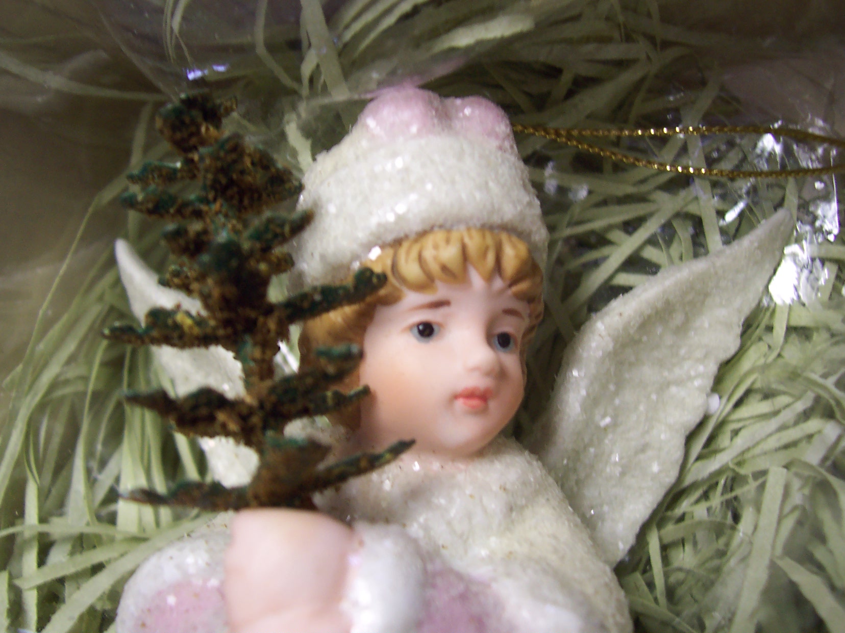 Costco Porcelain Angel Christmas Ornament